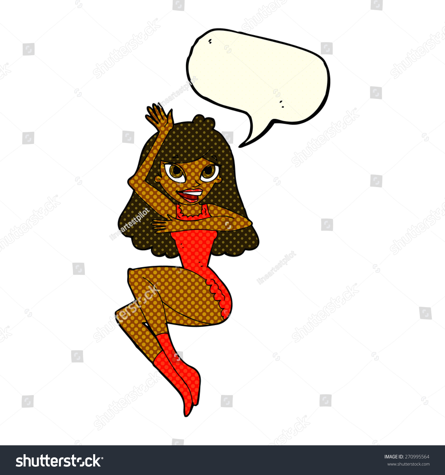 Cartoon Woman Lingerie Speech Bubble Stock Vector Royalty Free 270995564