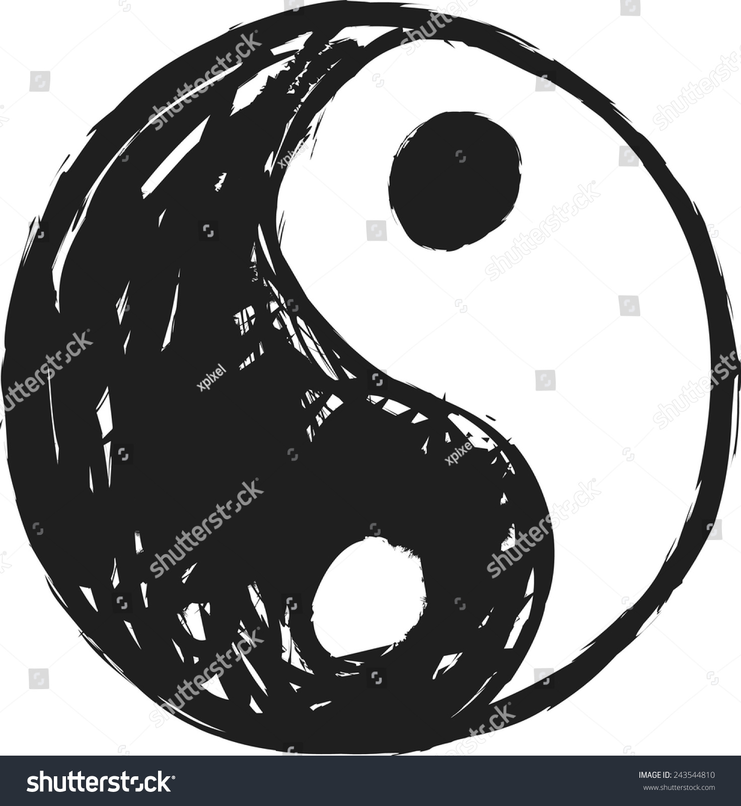 Cartoon Ying And Yang Vector Design Element 243544810 Shutterstock 4442