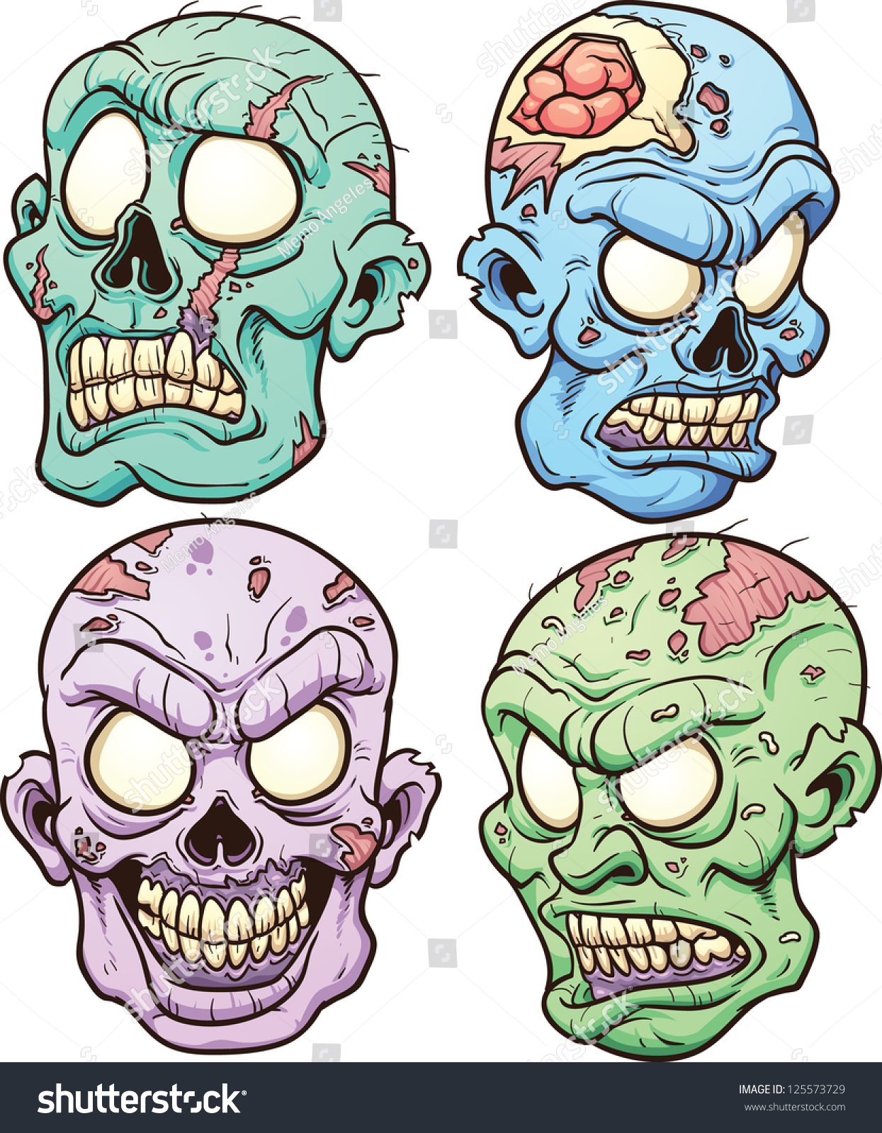 zombie head clip art - photo #24
