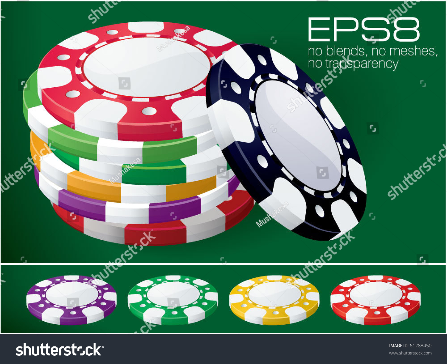 Casino chips vectors