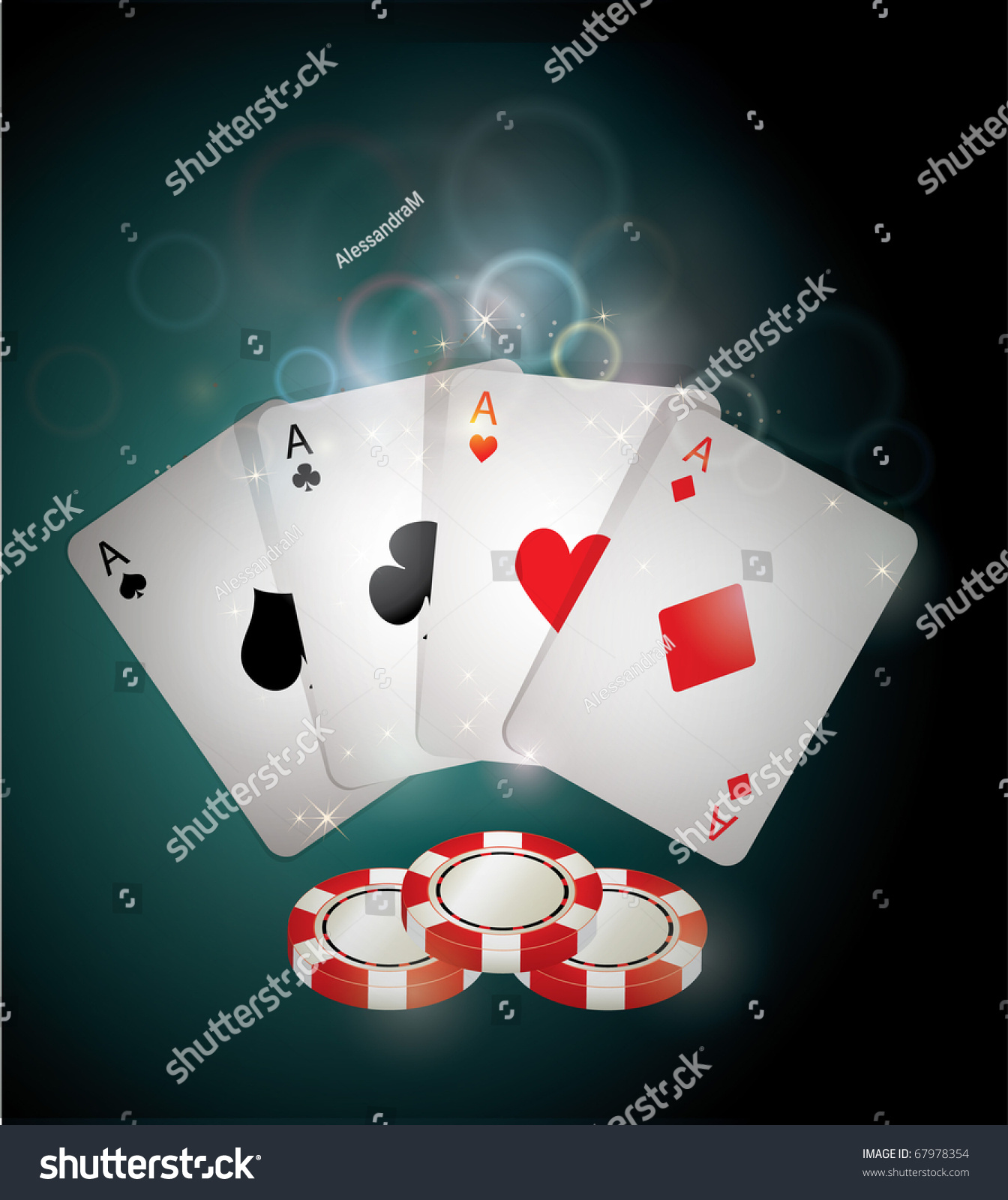 Poker elements vector