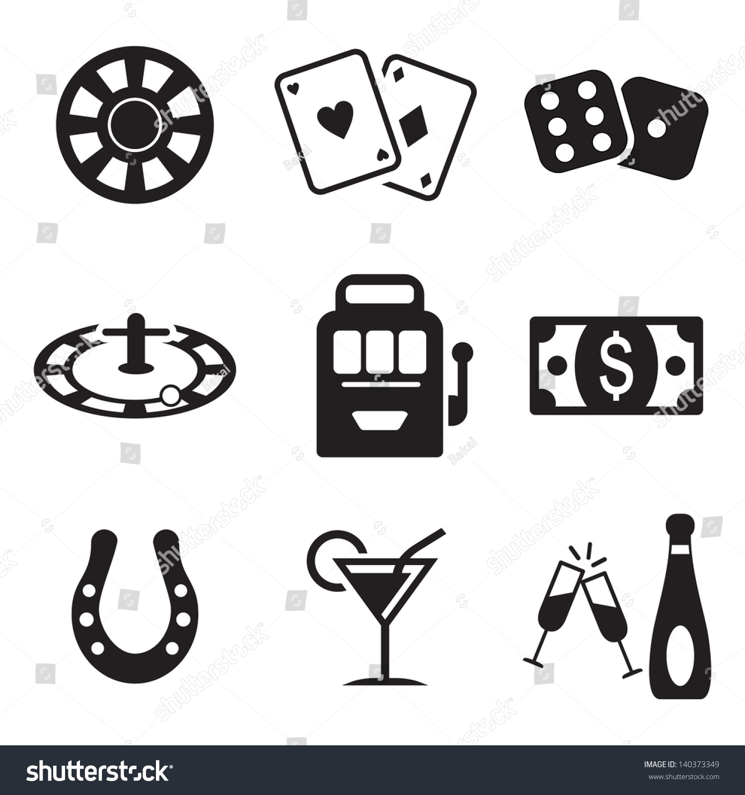 Casino signs vector