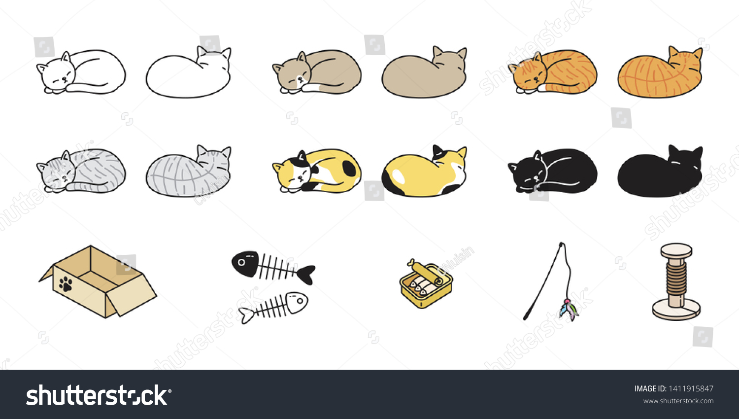 Cat Vector Kitten Calico Icon Logo Stock Vector Royalty Free Shutterstock