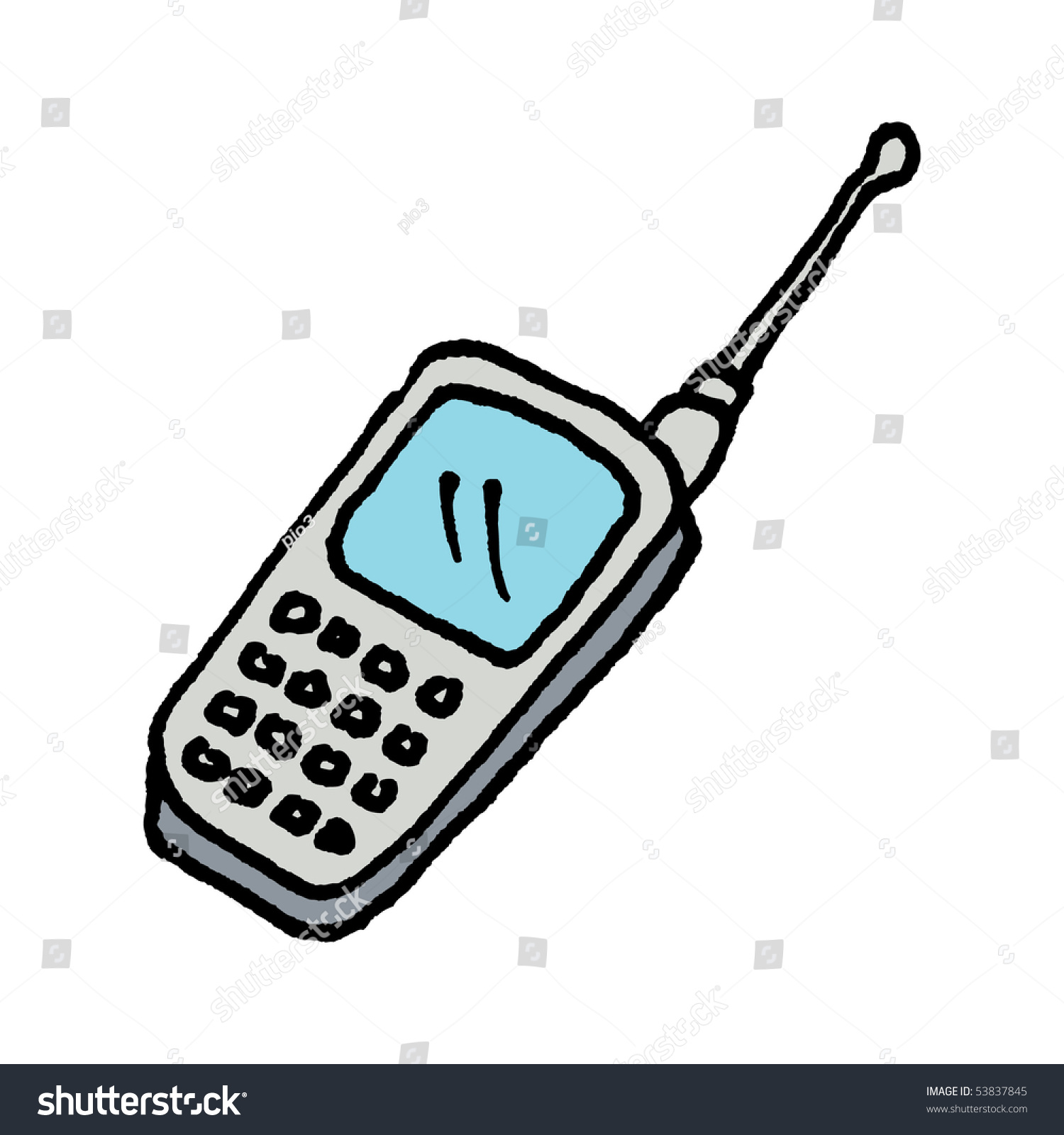 Cell Phone Sketch Vector Stock Vector 53837845 - Shutterstock