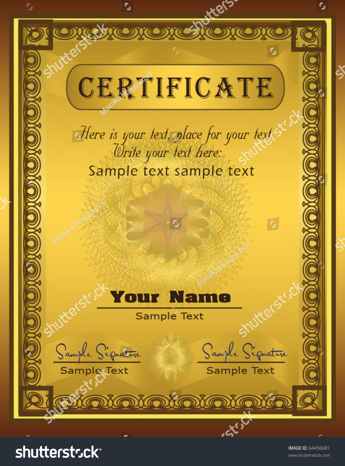 Великолепные диплом шаблон сертификата 03, векторный файл - 365psd.com.