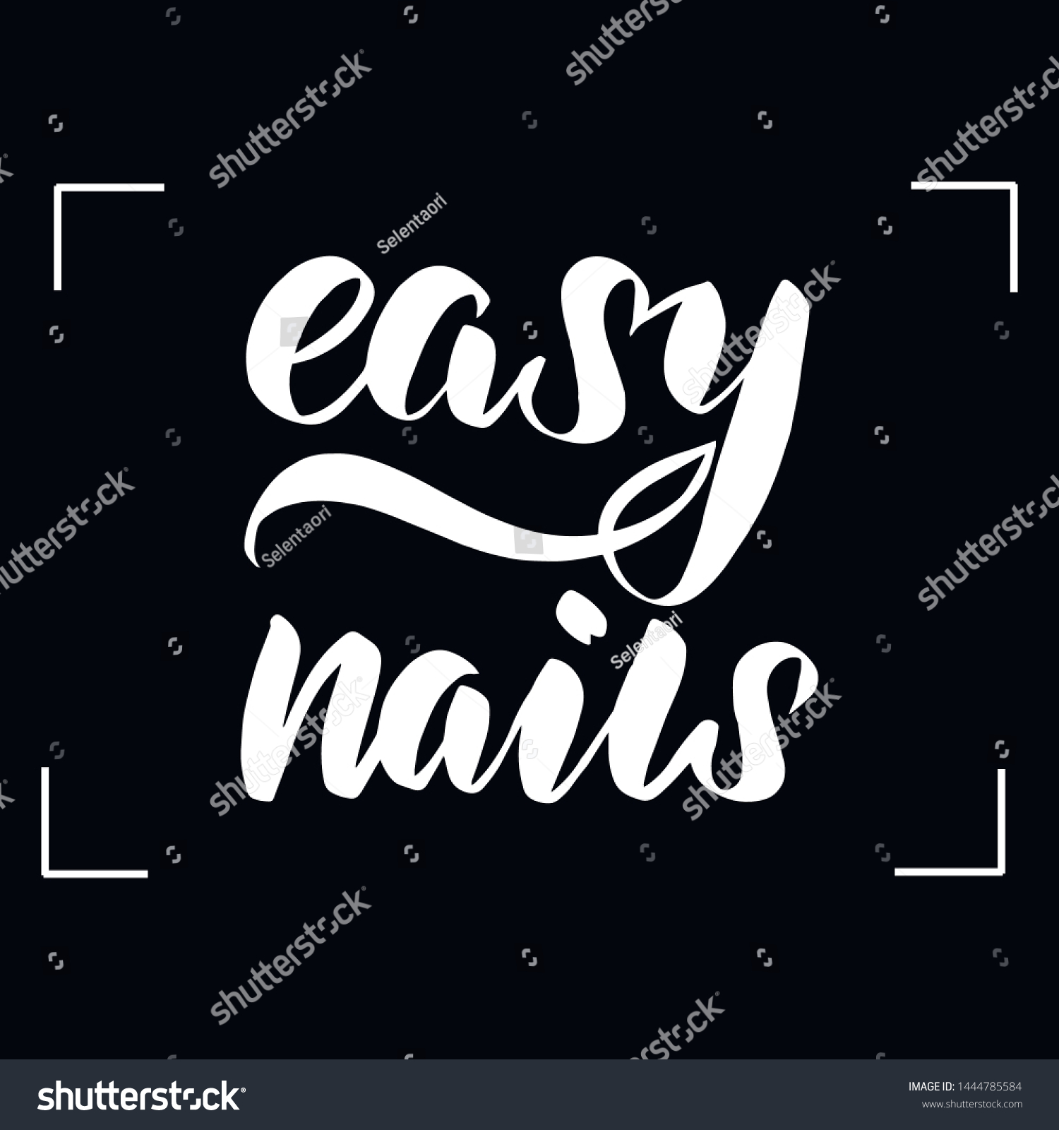 Chalkboard Blackboard Lettering Easy Nails Handwritten Vector De Stock