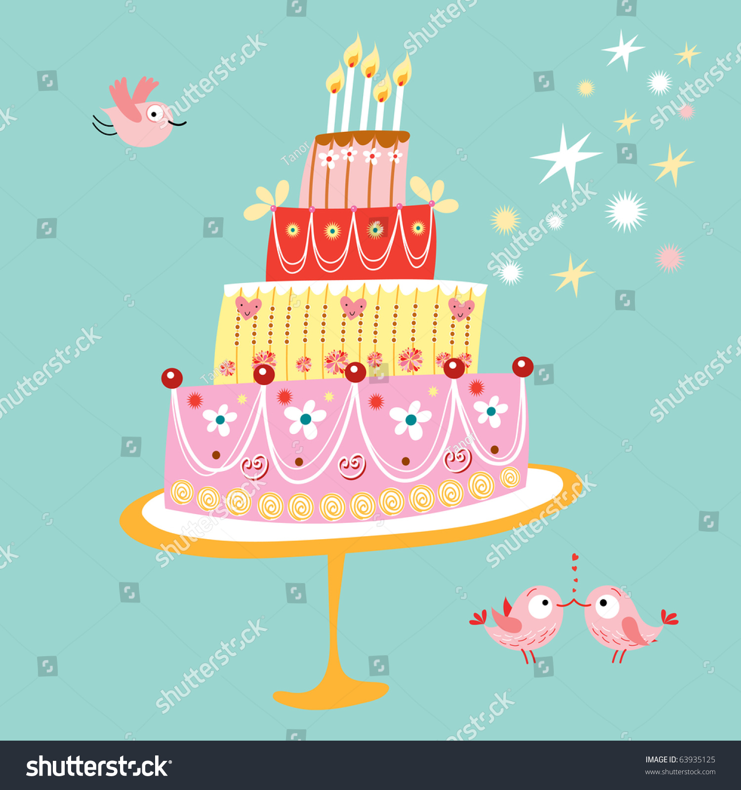 Cheesy Cake Stock Vector Illustration 63935125 : Shutterstock