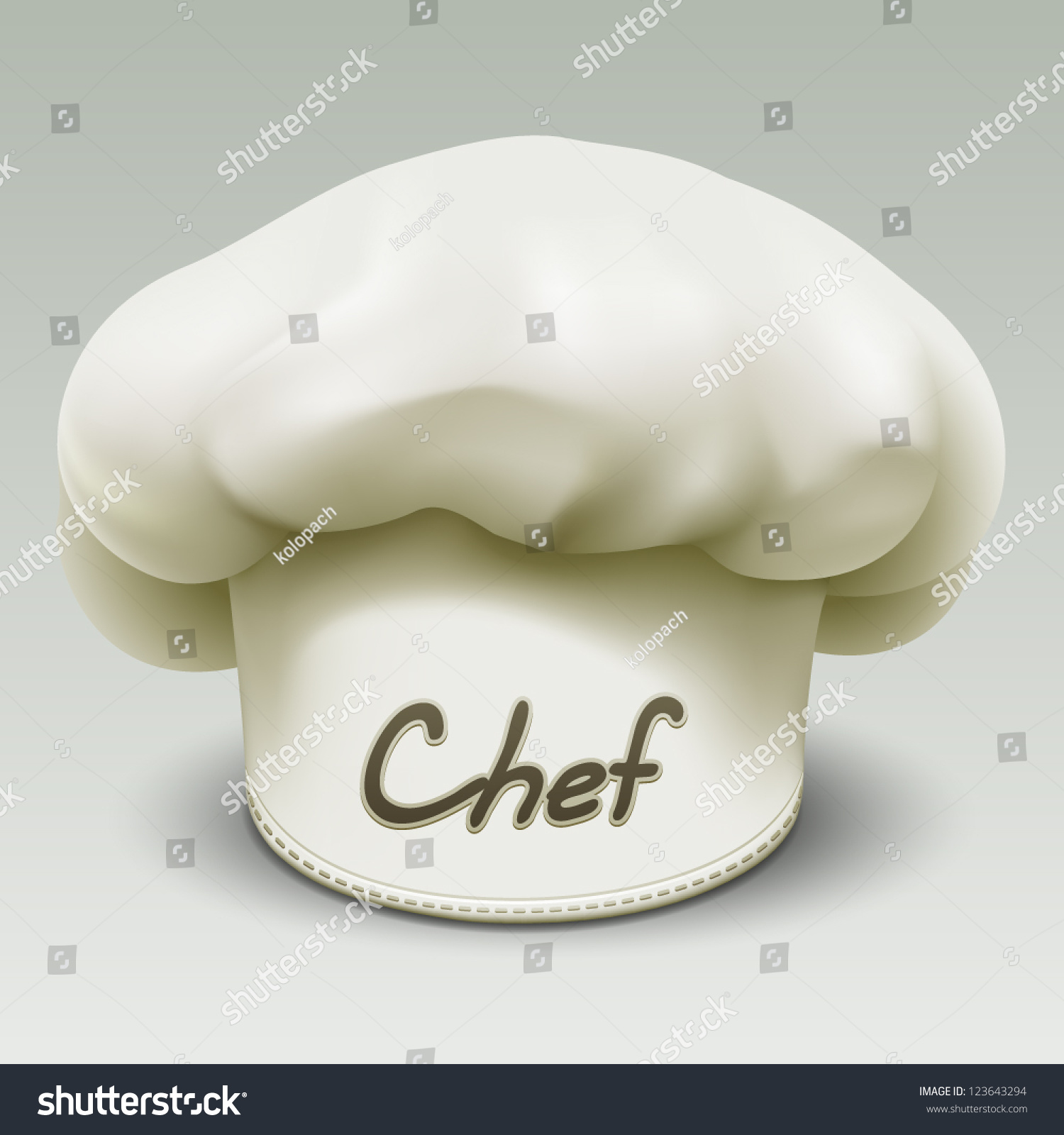 Chef Hat Stock Vector Illustration 123643294 : Shutterstock