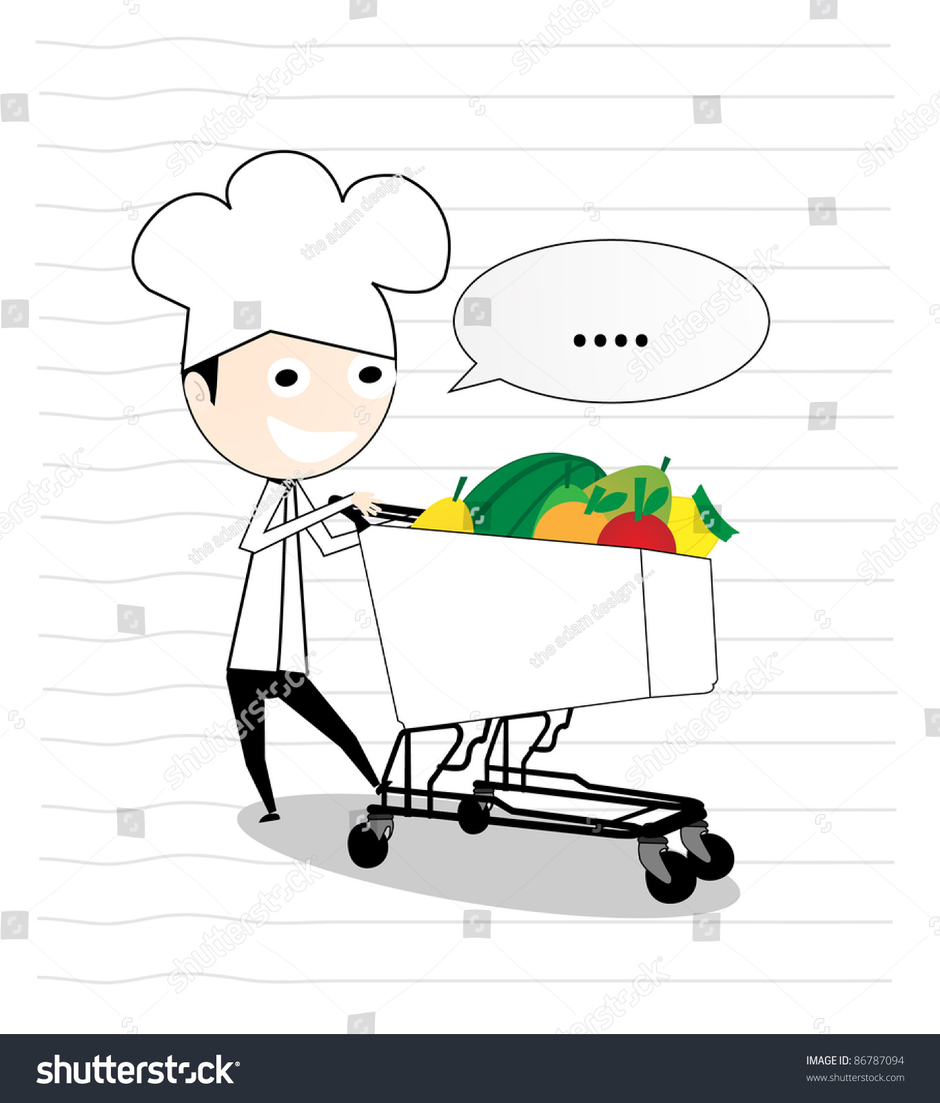 chef with a stroller chef with a stroller