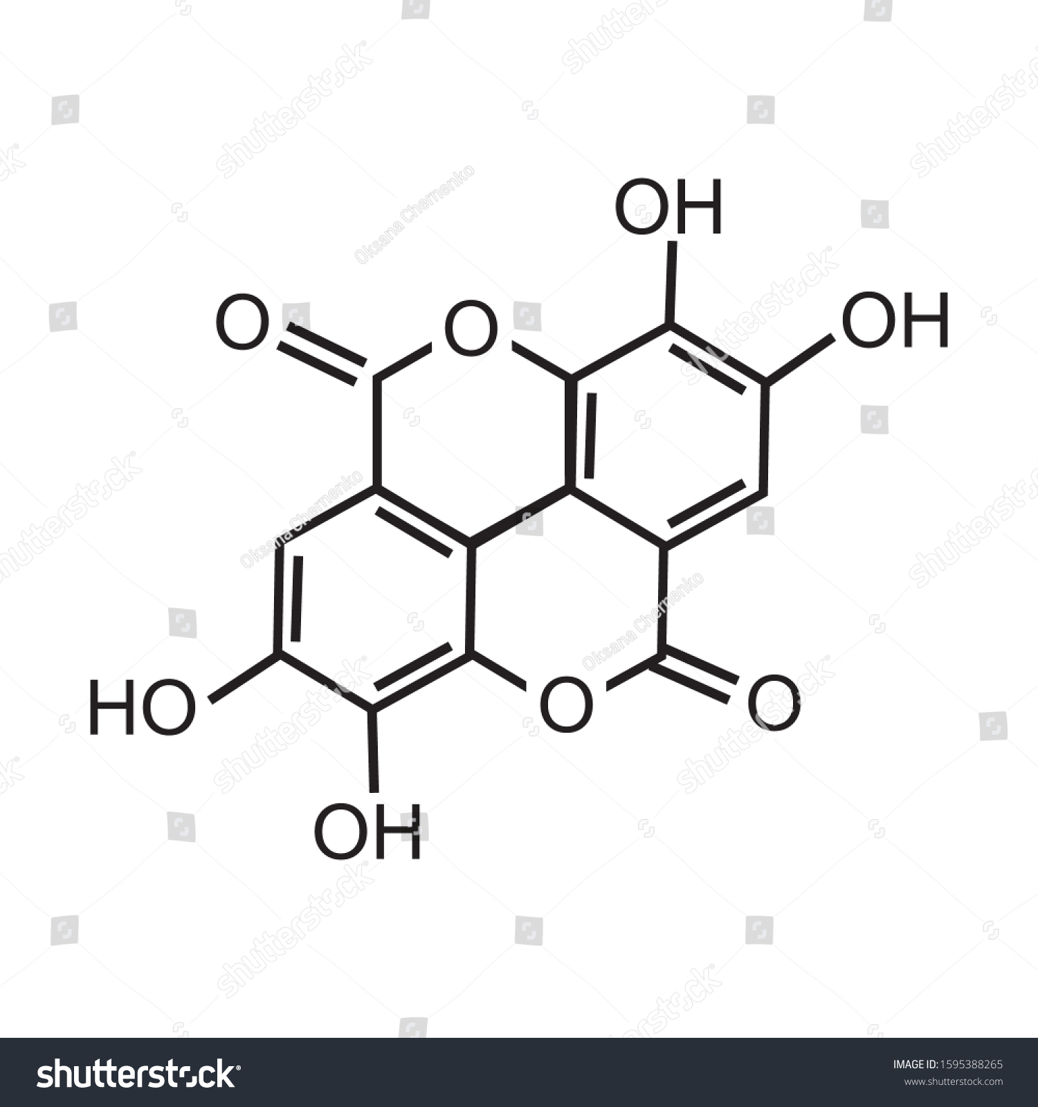 Chemical Formula Consisting Benzene Rings Hexagon 스톡 벡터 로열티 프리