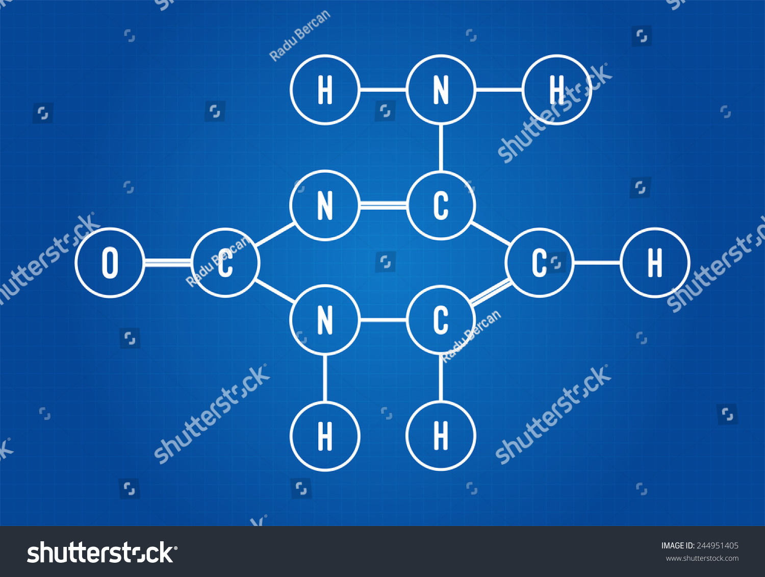 Chemical Formula Dna Component Cytosine Stock Vector Royalty Free