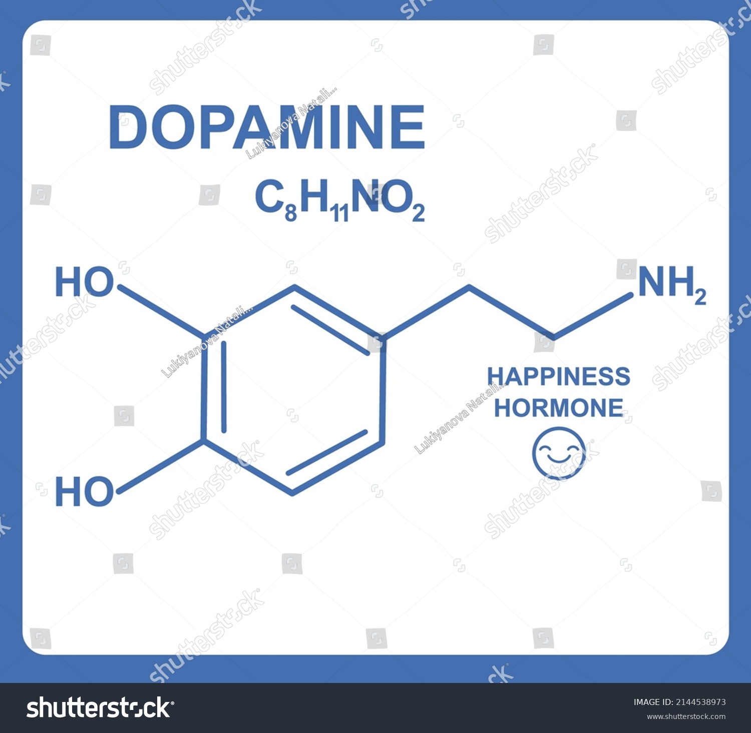 F Rmula Qu Mica De Dopamina Hormona Vector De Stock Libre De