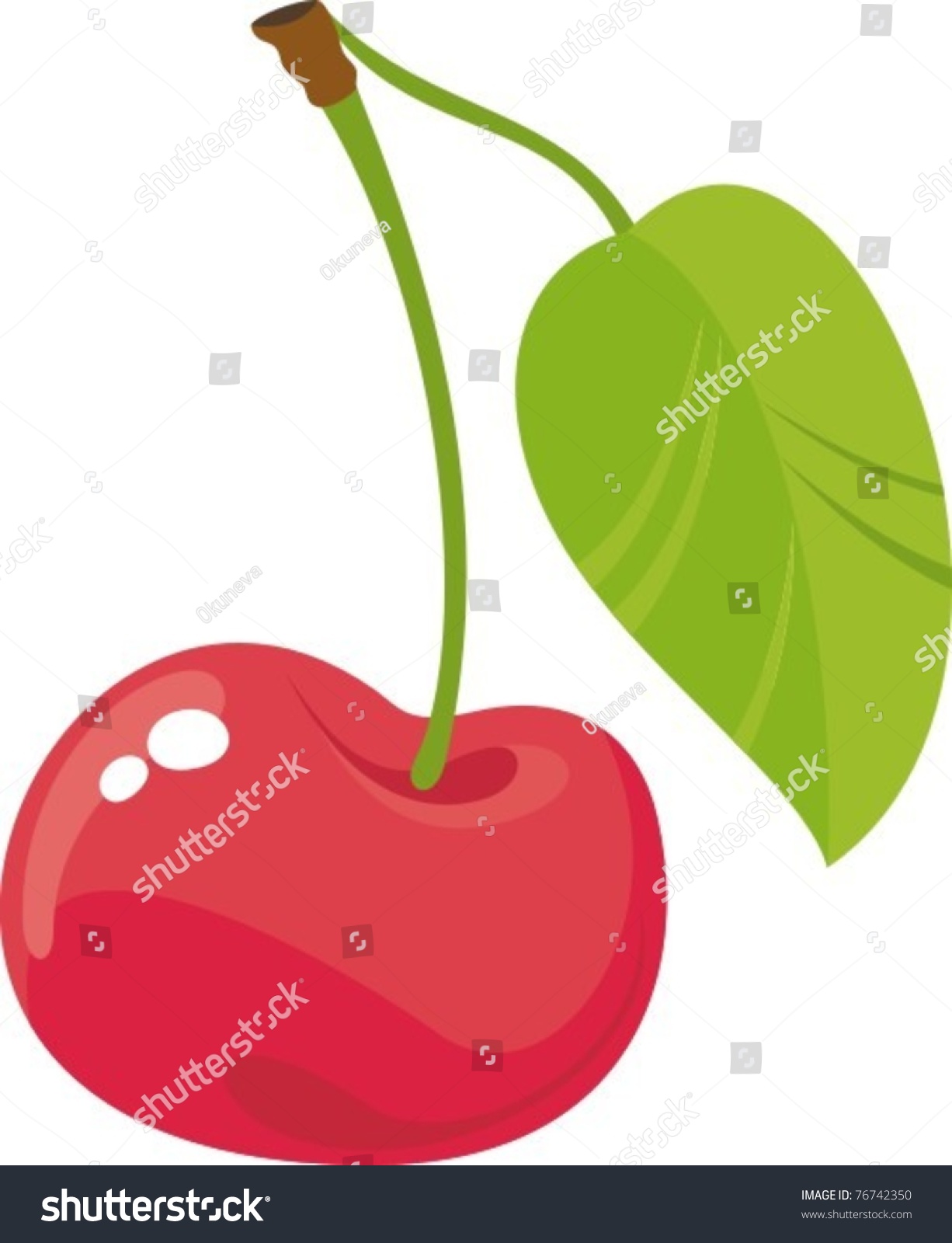 Cherry Stock Vector 76742350 - Shutterstock