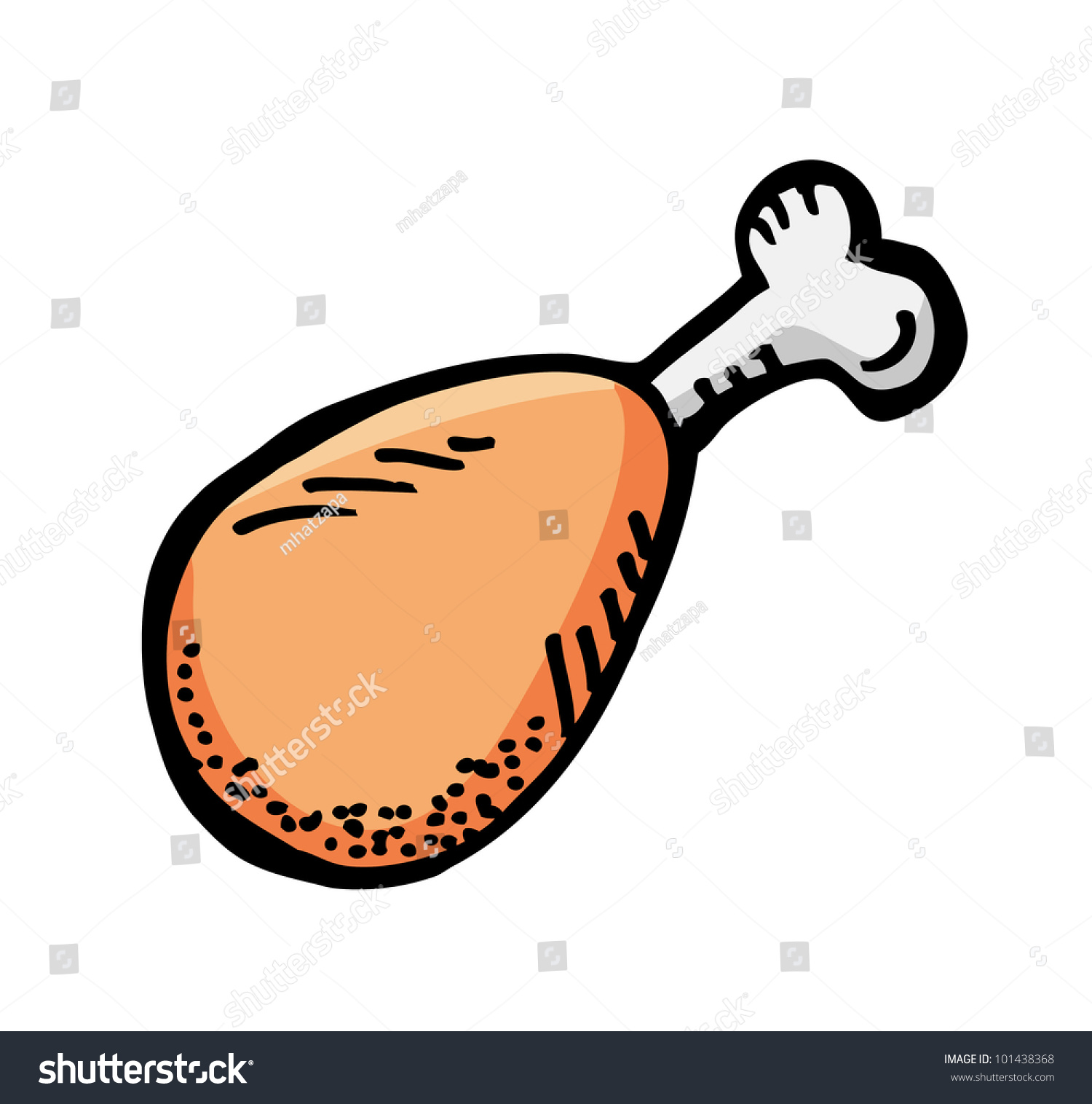 Chicken Leg Stock Vector 101438368 - Shutterstock