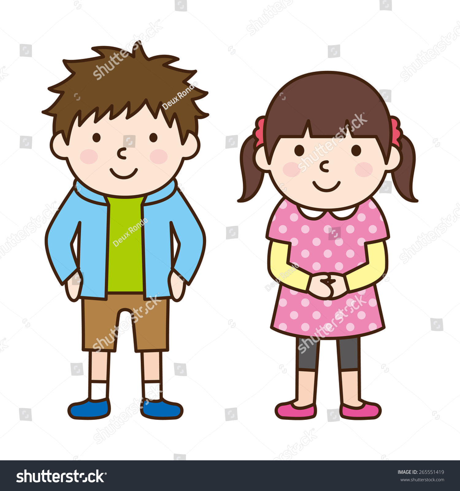 Children / Brother And Sister Stock Vector Illustration 265551419