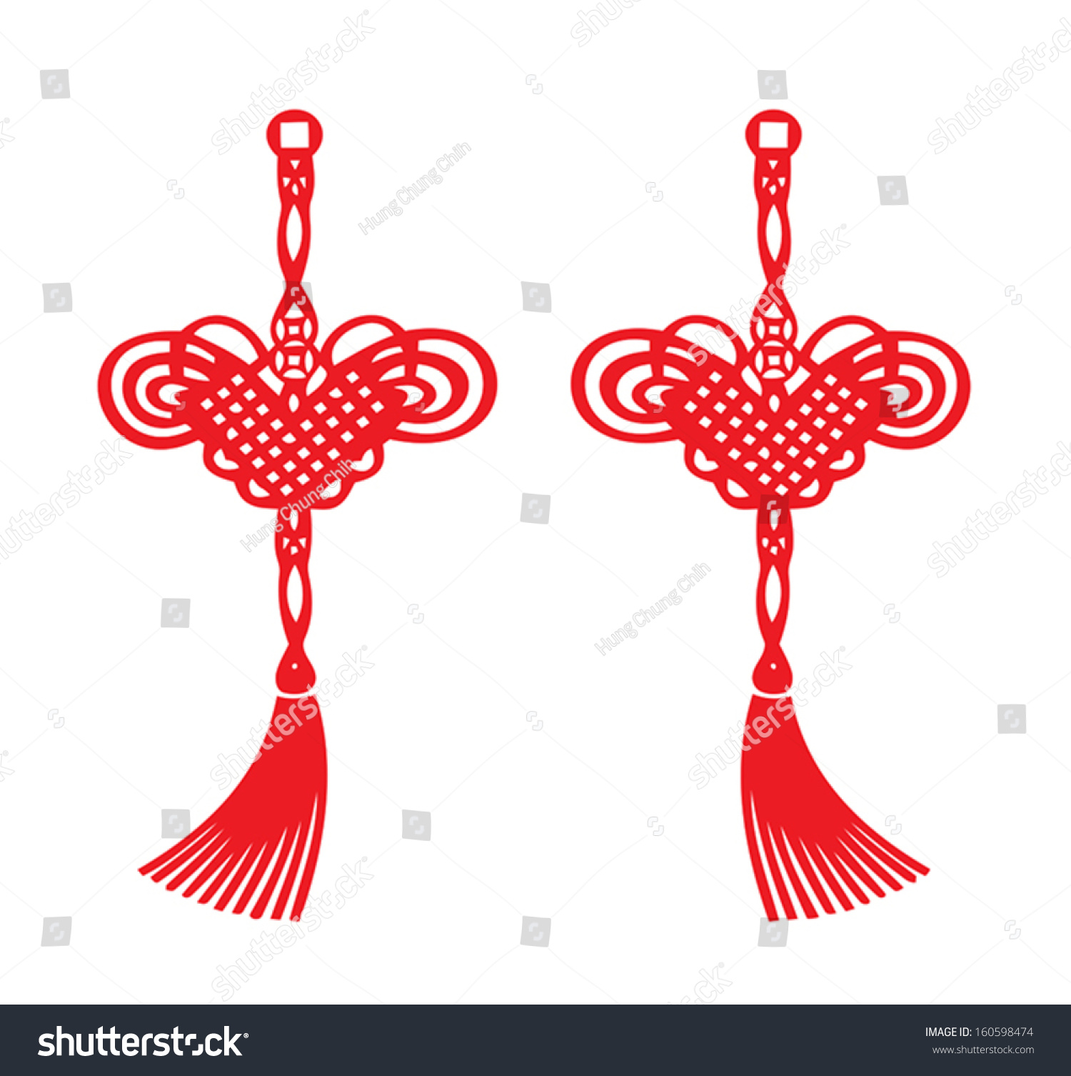 Chinese Knot Symbol Of Good Luck Stock Vector 160598474