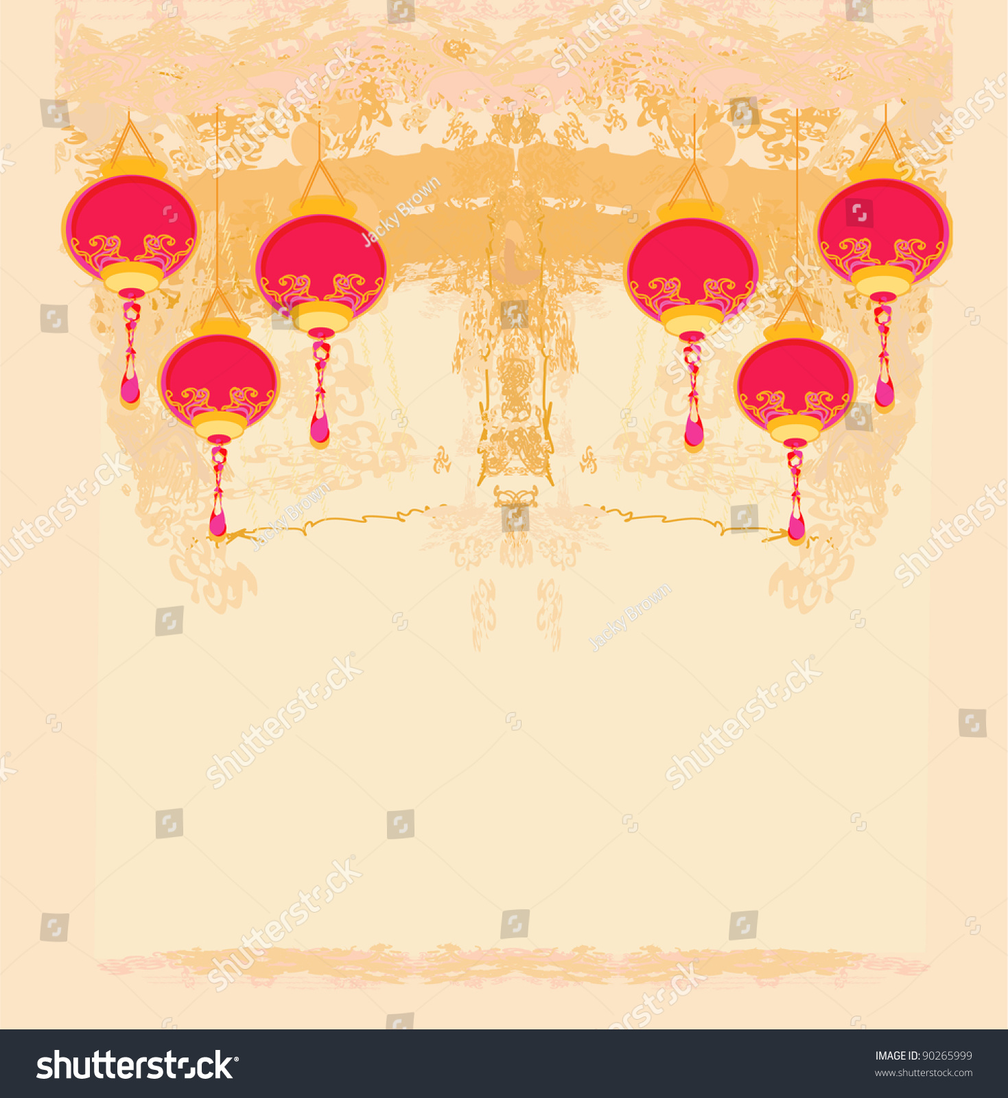 Chinese New Year Card, Vector - 90265999 : Shutterstock