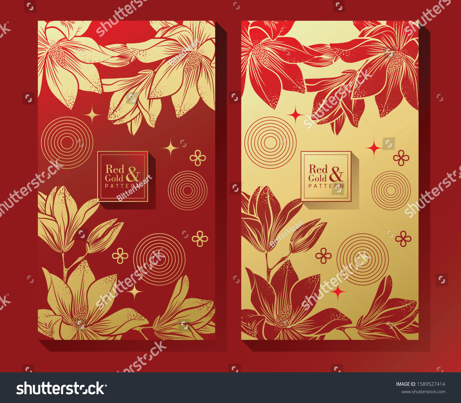 Chinese Red Envelope Design Pattern Stock Vector Royalty Free