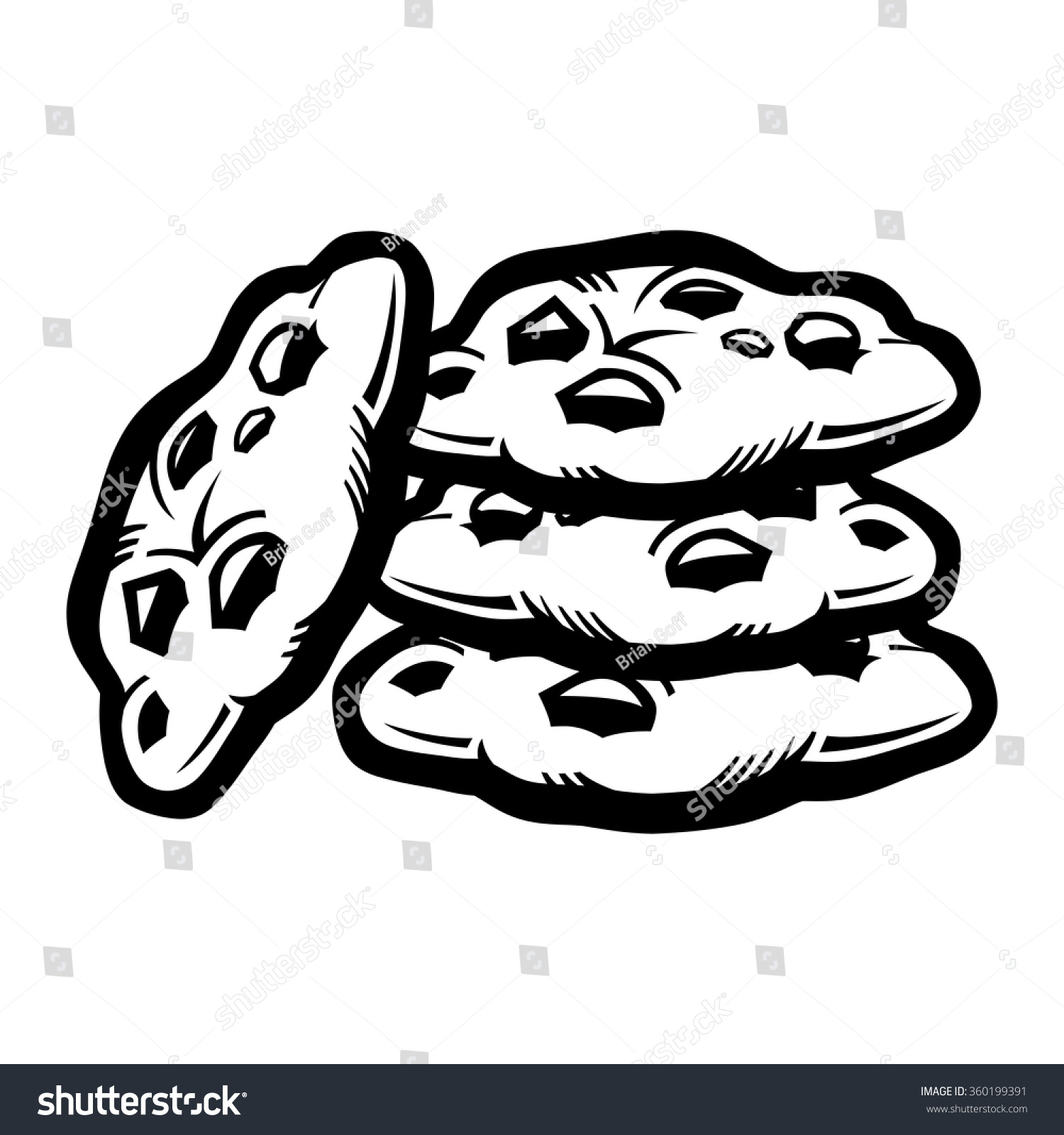 free cookie clipart black and white - photo #42
