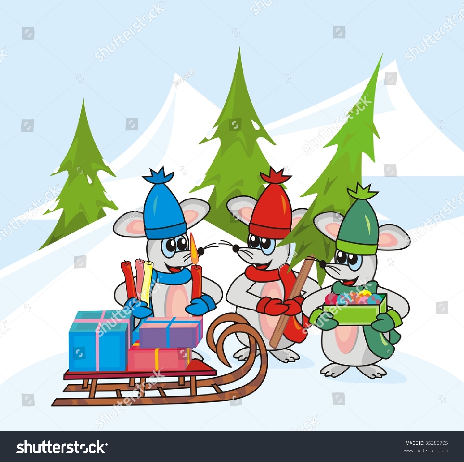 Christmas Stock Vector Illustration 85285705 : Shutterstock