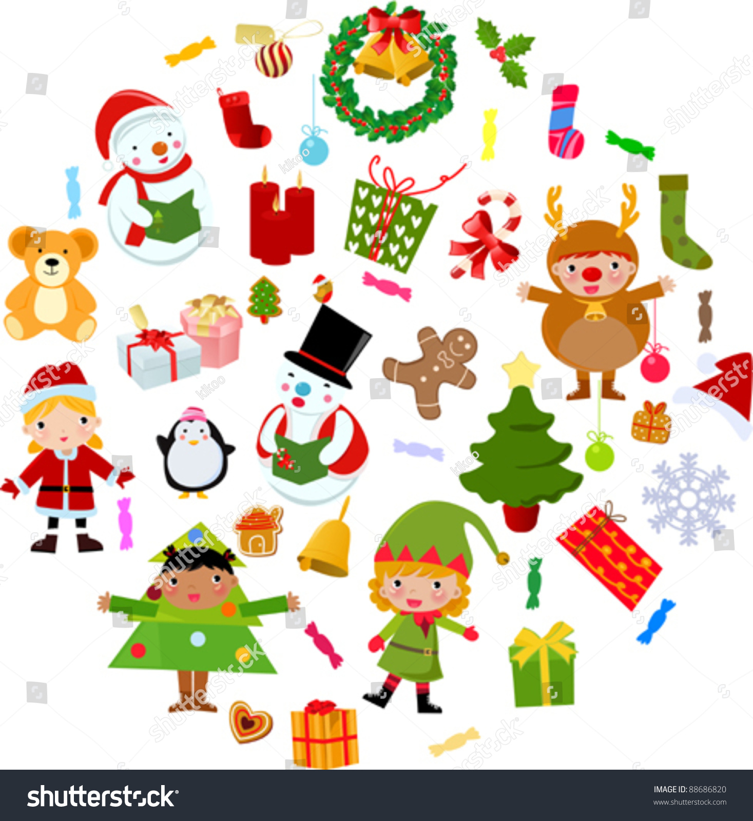 Christmas Stock Vector Illustration 88686820 : Shutterstock