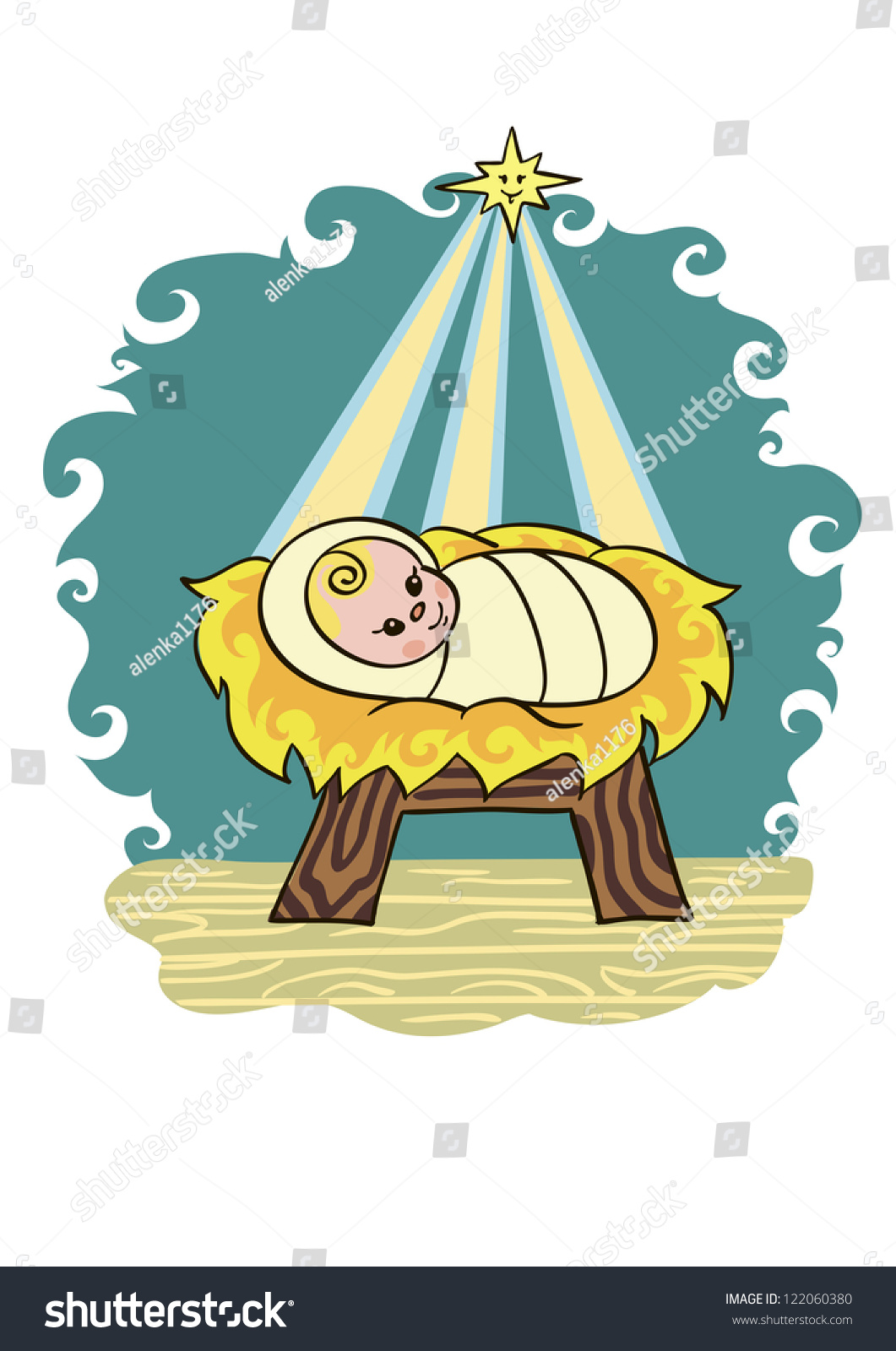 clipart of baby jesus in a manger - photo #31