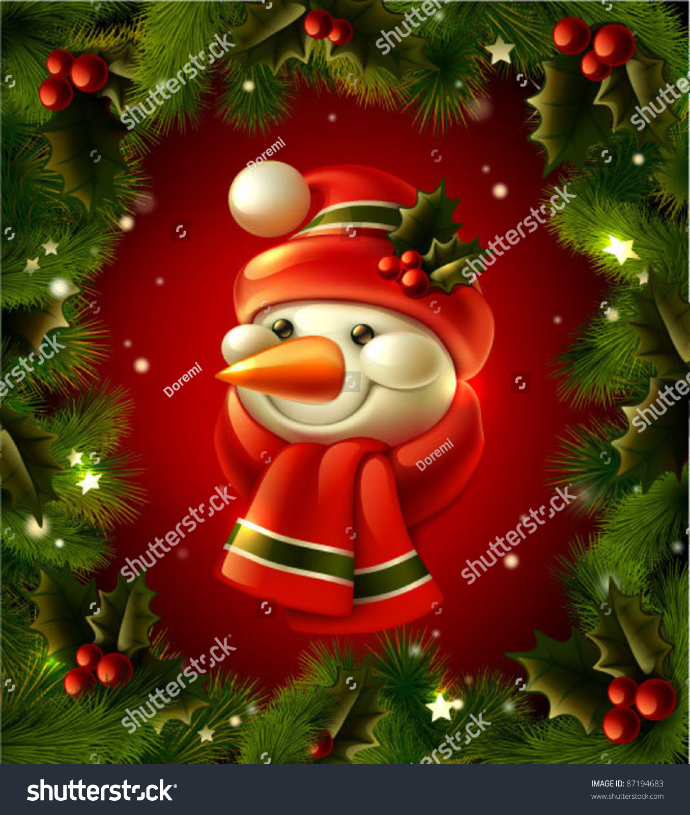 Christmas Background Stock Vector Illustration 87194683 : Shutterstock