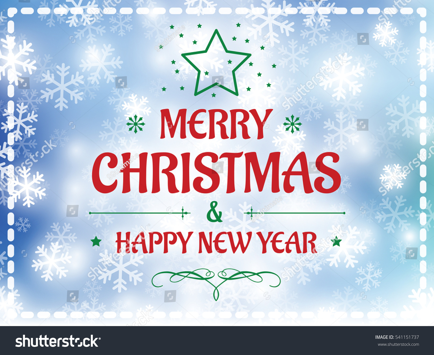 Christmas Background Snow Vector And Happy New Year - 541151737