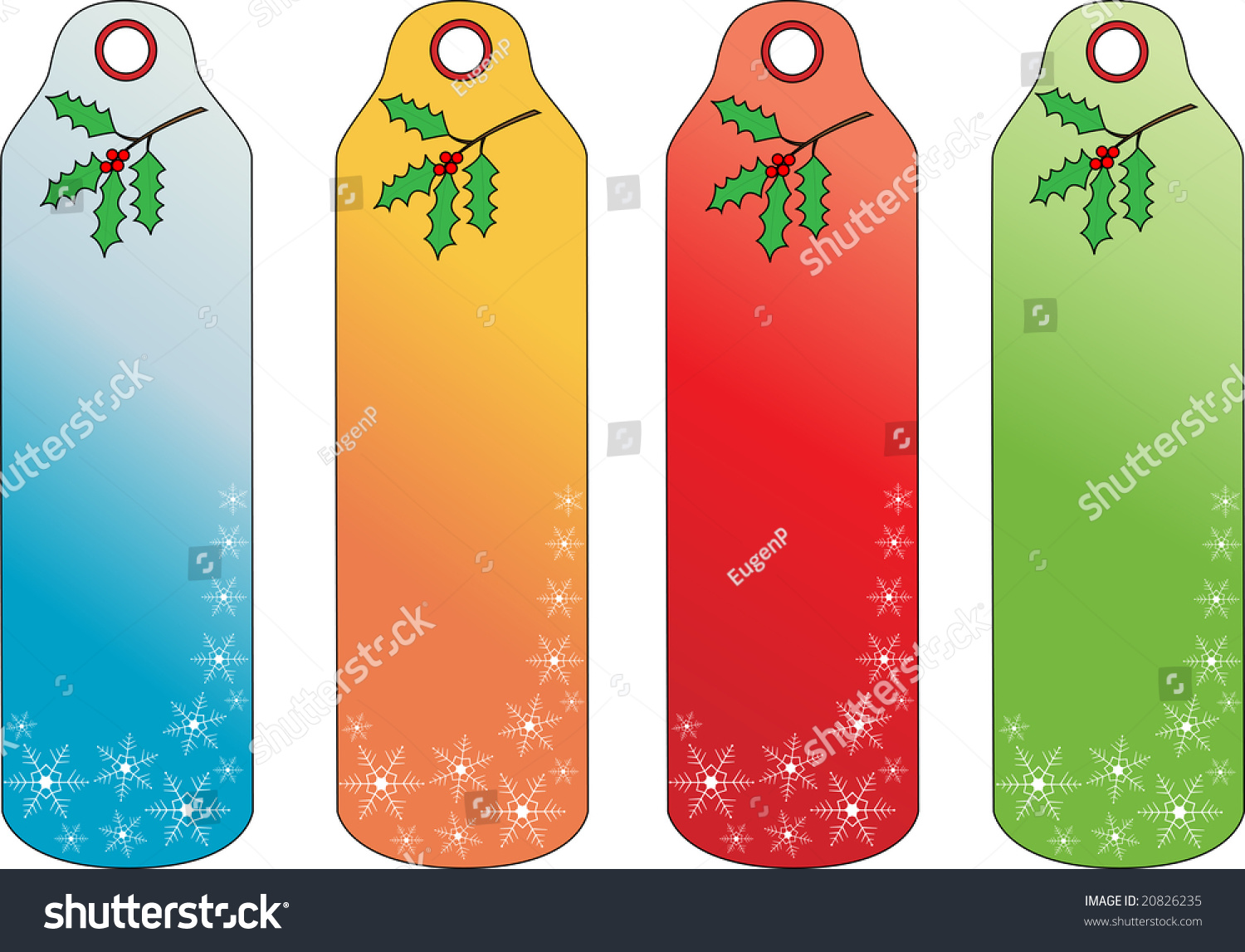 Christmas Gift Tag (Labels) - Vector Illustration - 20826235 : Shutterstock