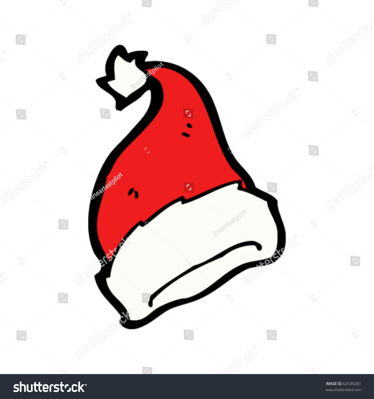 Christmas Hat Cartoon Stock Vector Illustration 62539261 : Shutterstock