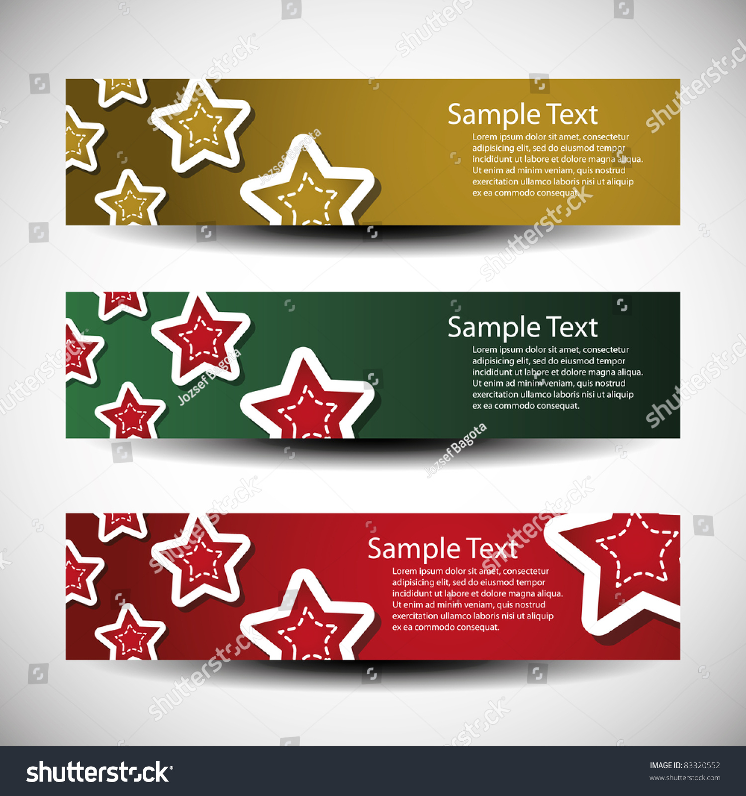 Christmas Header Vector Set - 83320552 : Shutterstock