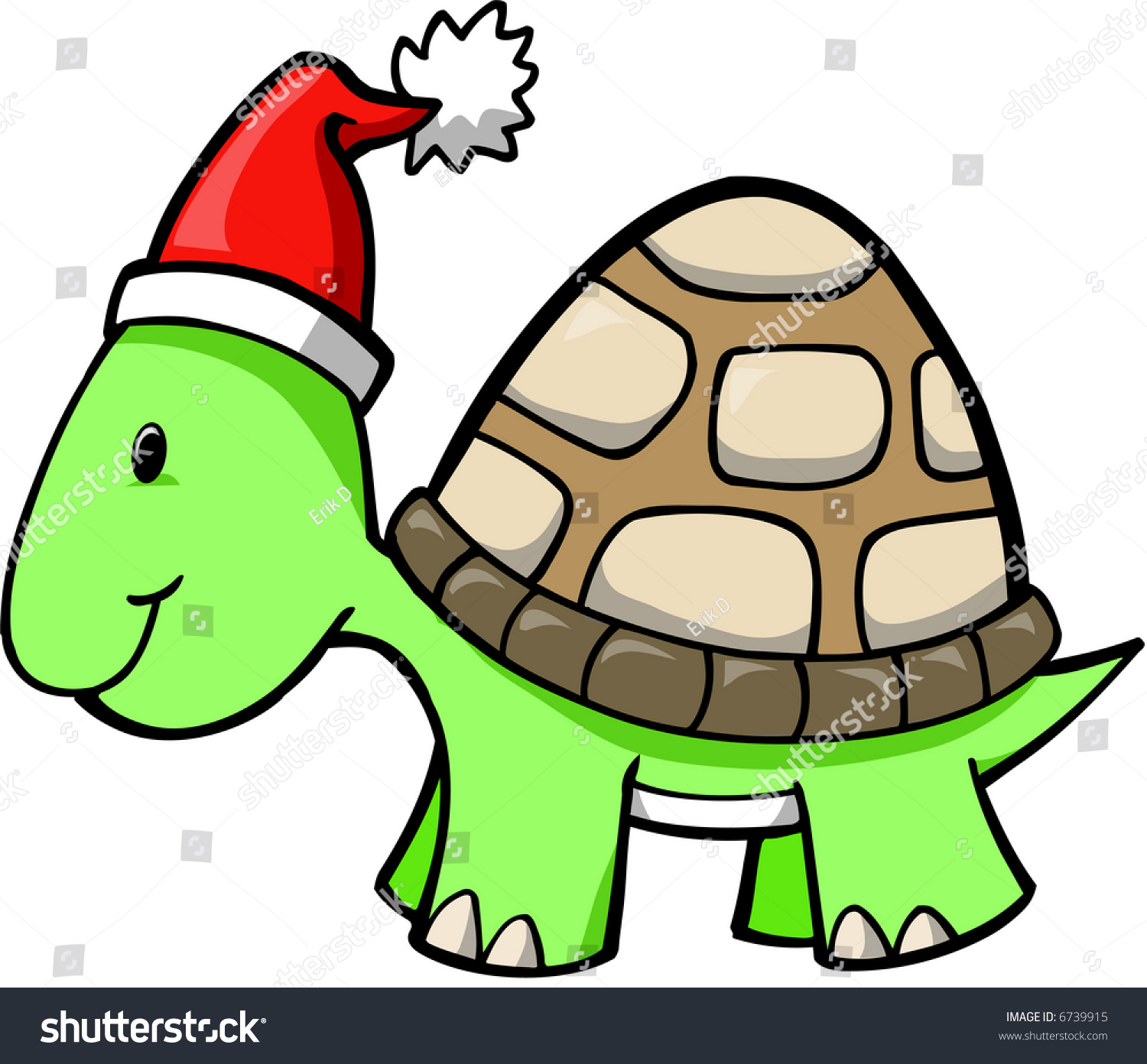 Christmas Holiday Turtle Vector Illustration 6739915 Shutterstock