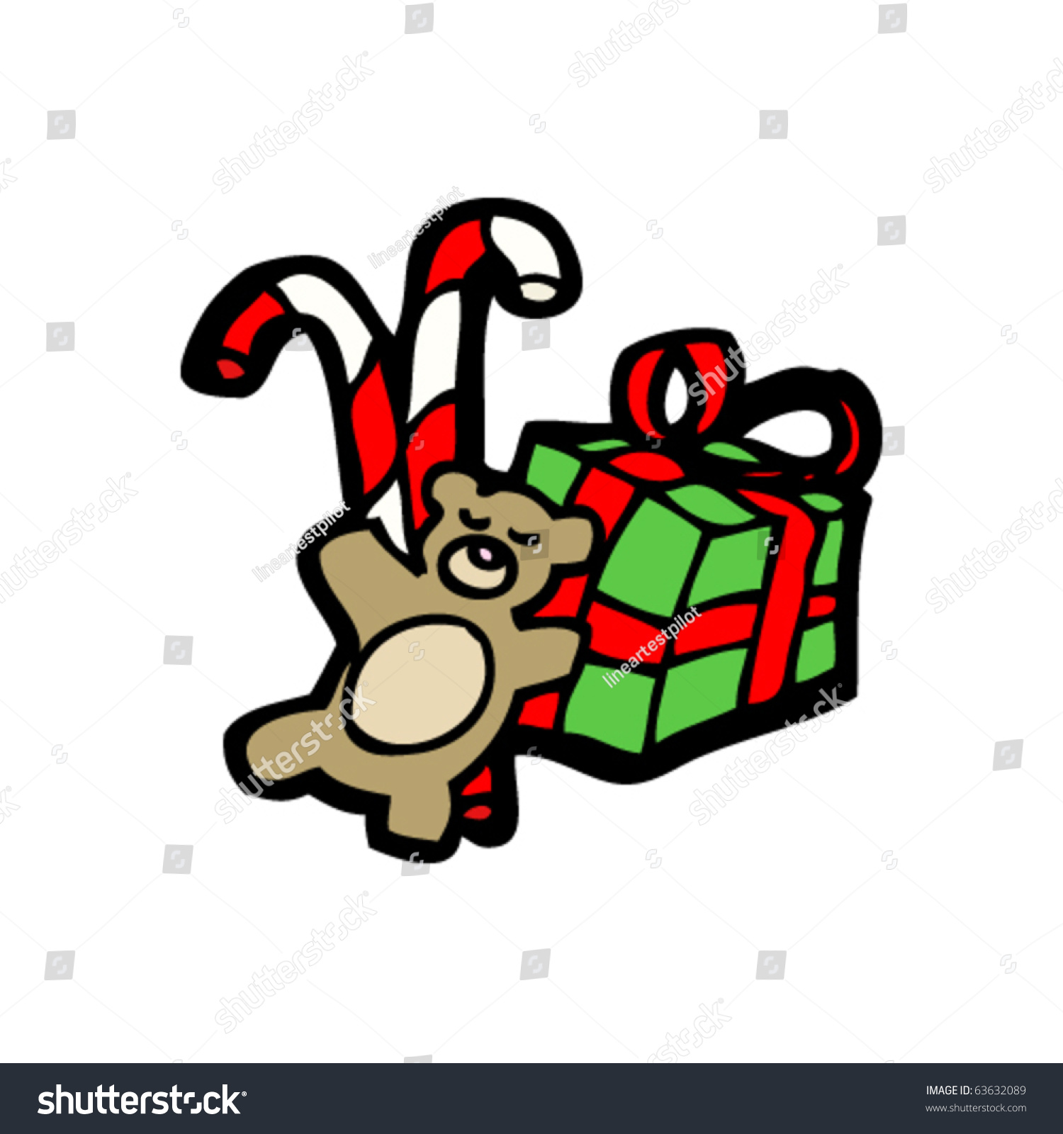 Christmas Presents Cartoon Stock Vector Illustration 63632089