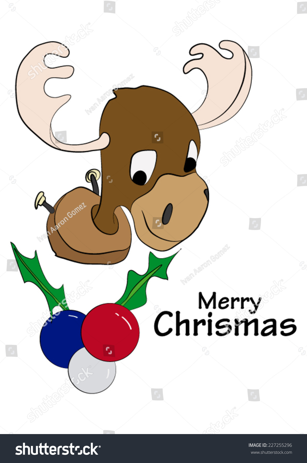 Christmas Reindeer Stock Vector Illustration 227255296 : Shutterstock