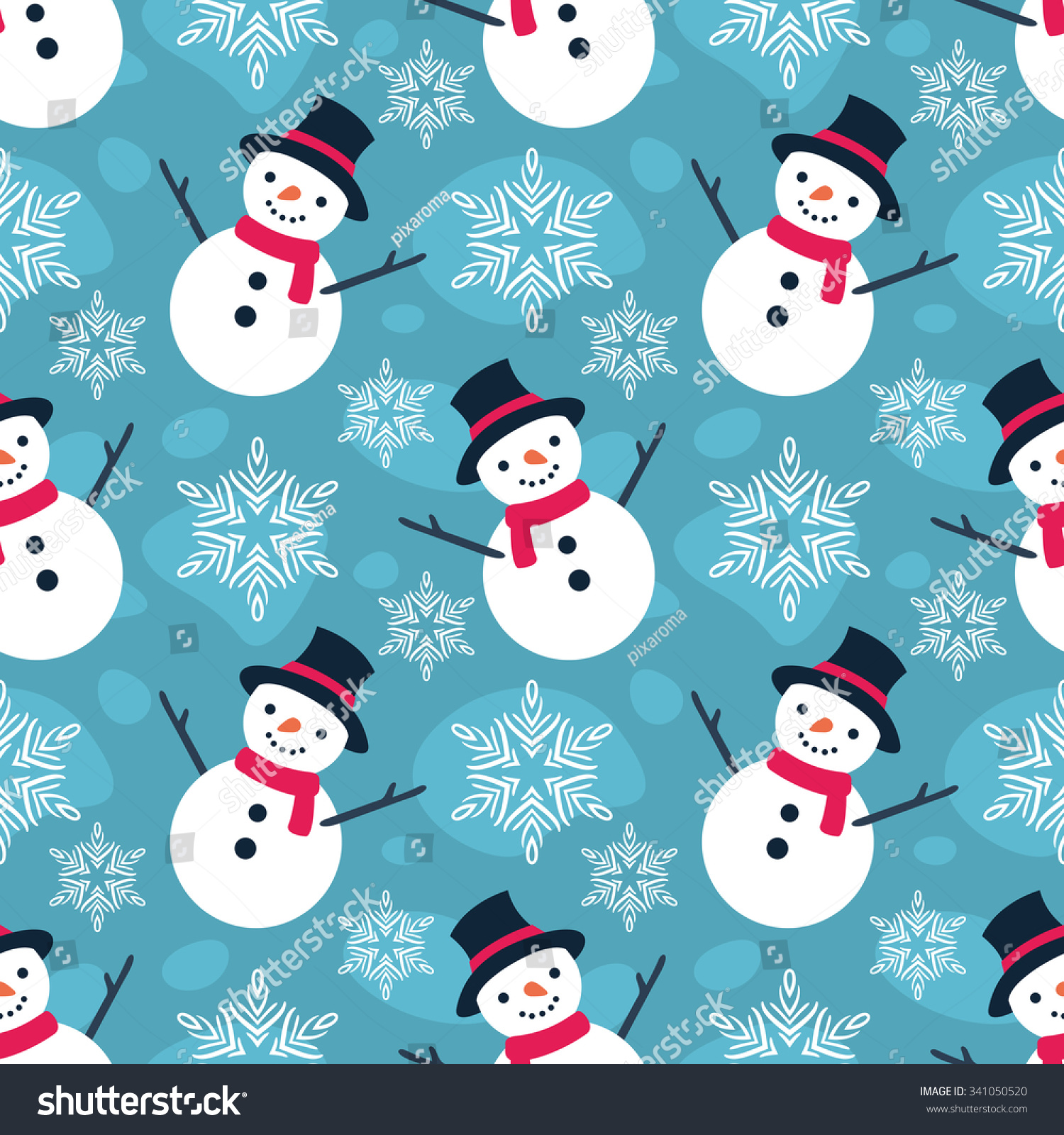 Snowman Christmas Wrapping Paper 