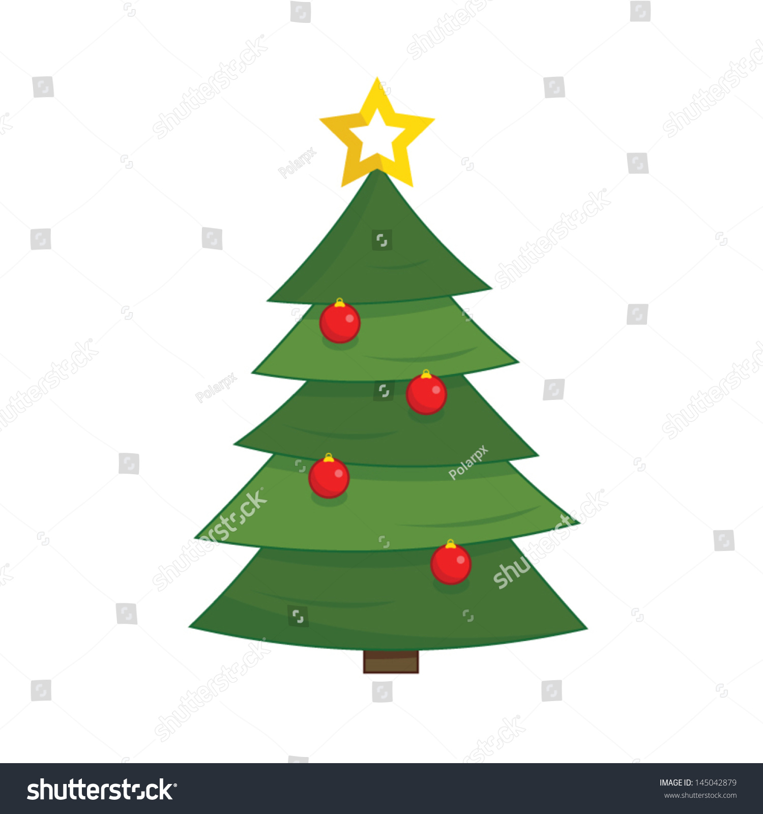 Christmas Tree Illustration - 145042879 : Shutterstock