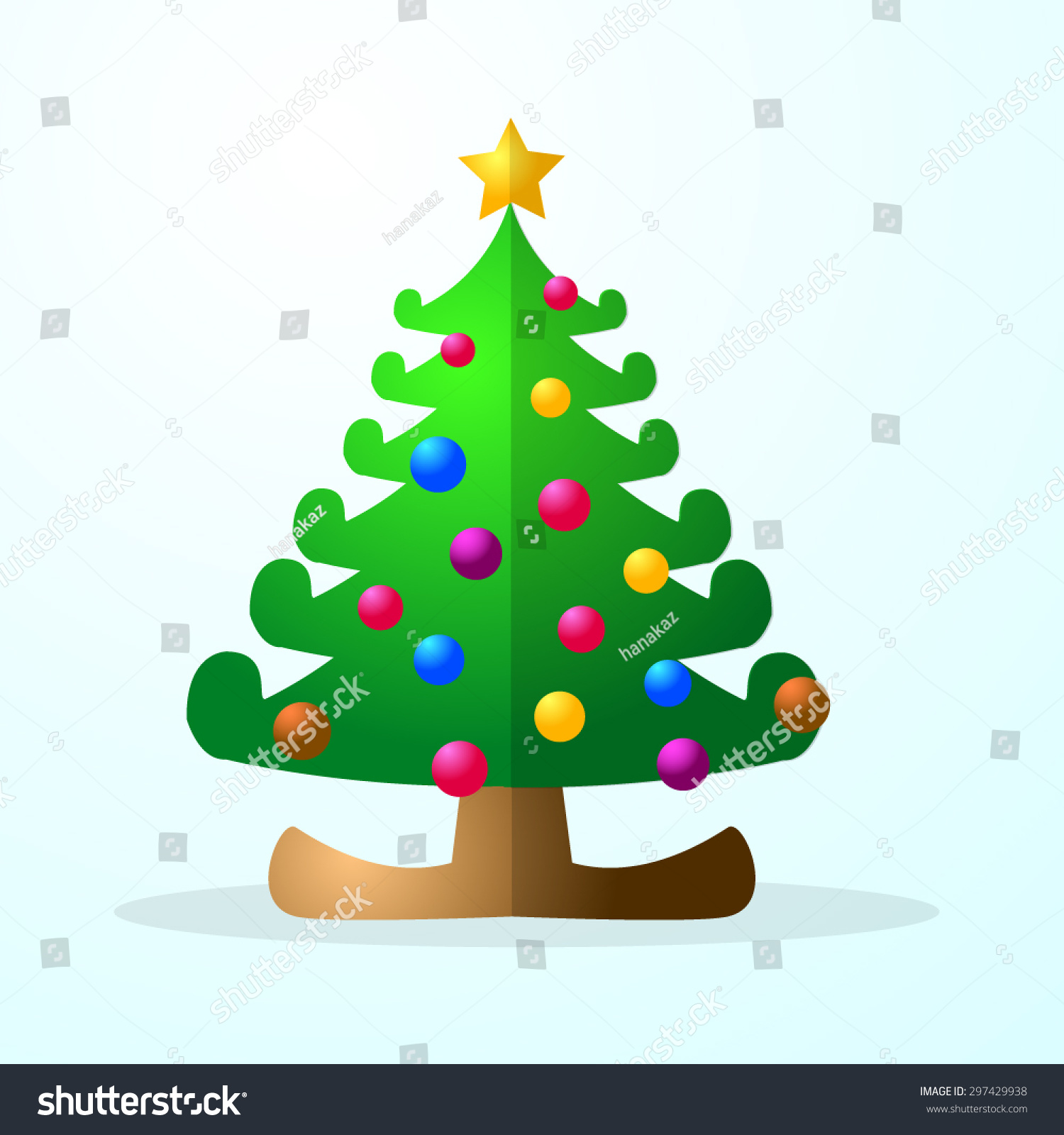 Christmas Tree, Vector Illustration - 297429938 : Shutterstock