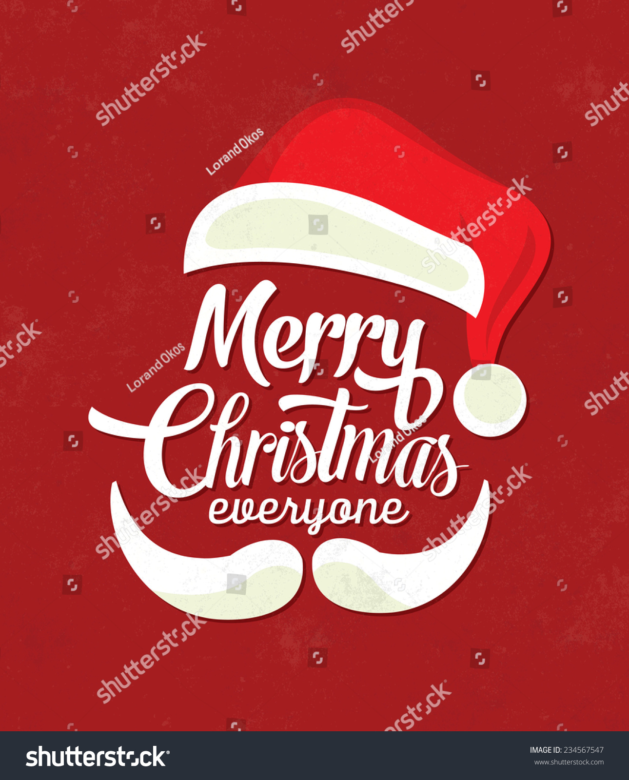 Christmas Typographic Background Merry Christmas Santa Christmas Typographic Background Merry Christmas Santa