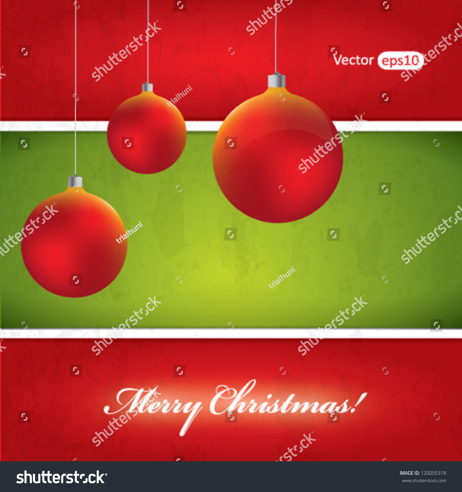 Christmas Vector Background - Green And Red - 120055318 : Shutterstock