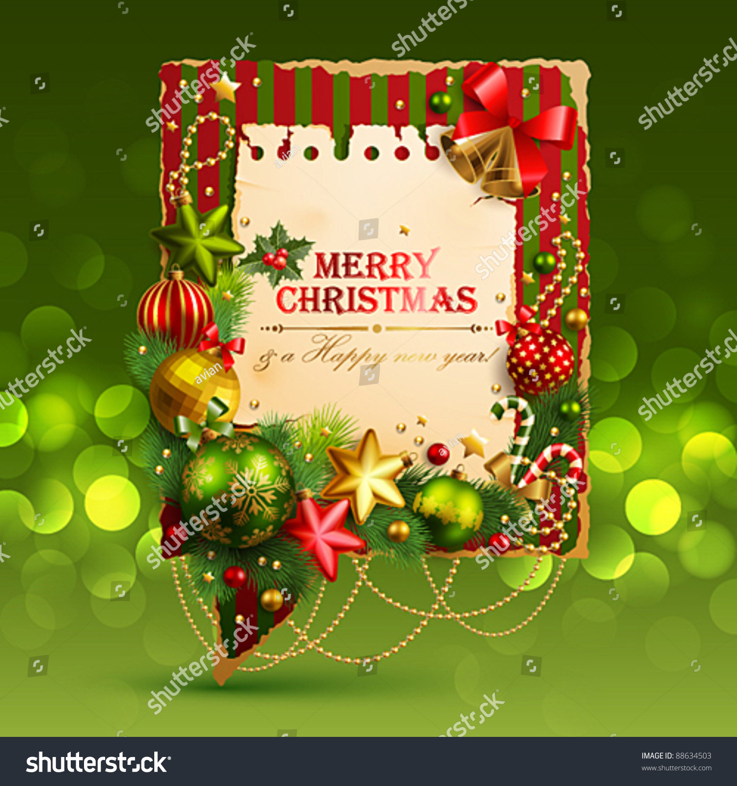 Merry Christmas Card Vector Free Download