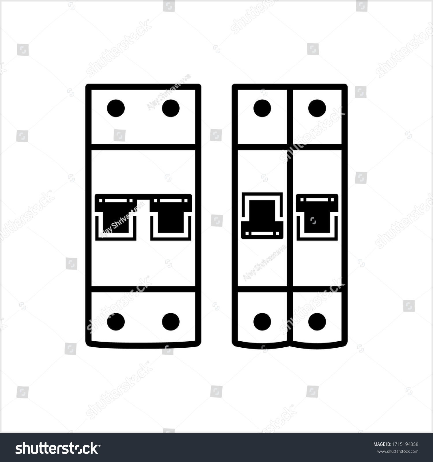 1 202 Circuit Breaker Isolated Stock Vectors Images Vector Art