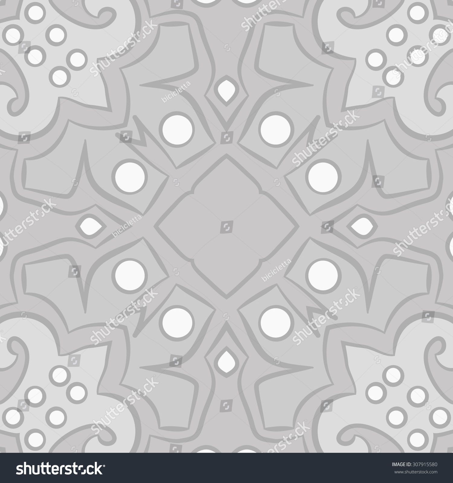 Circular pattern of floral motif spirals ellipses spots copy space Hand drawn Circular pattern of floral motif spirals ellipses spots copy space Hand drawn