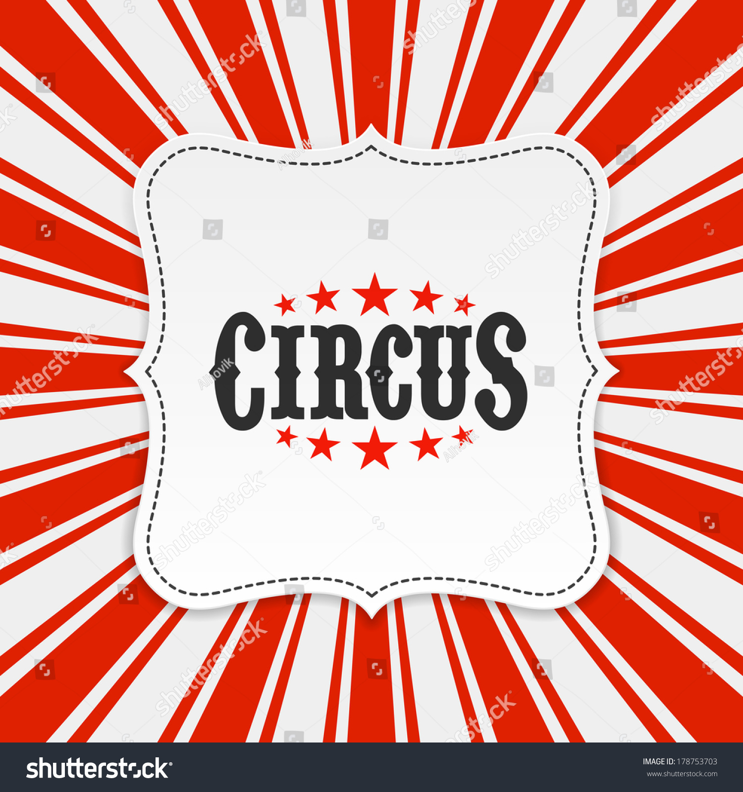 Vintage Circus Poster Background Advertising Vector Image