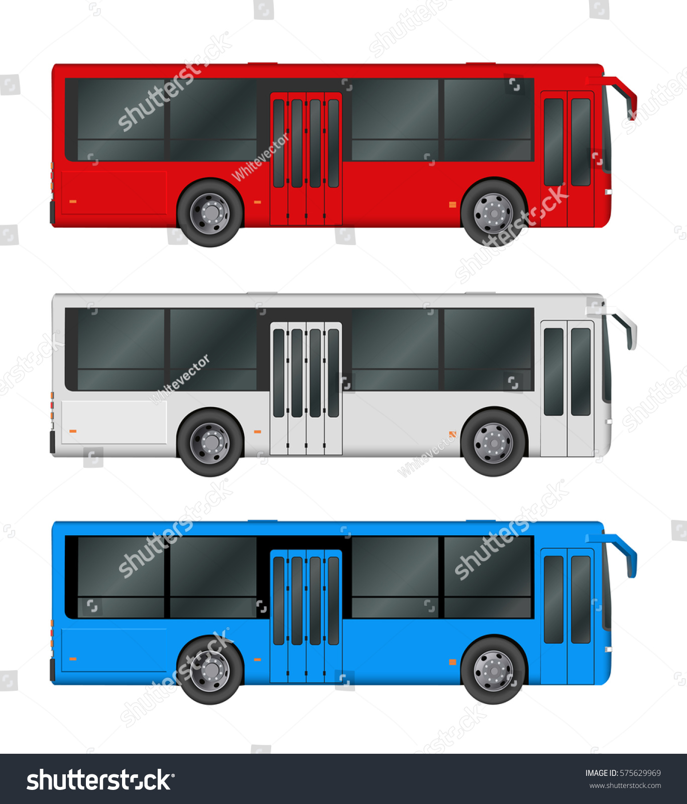 City Bus Template Passenger Transport Vector Stock Vector Royalty Free