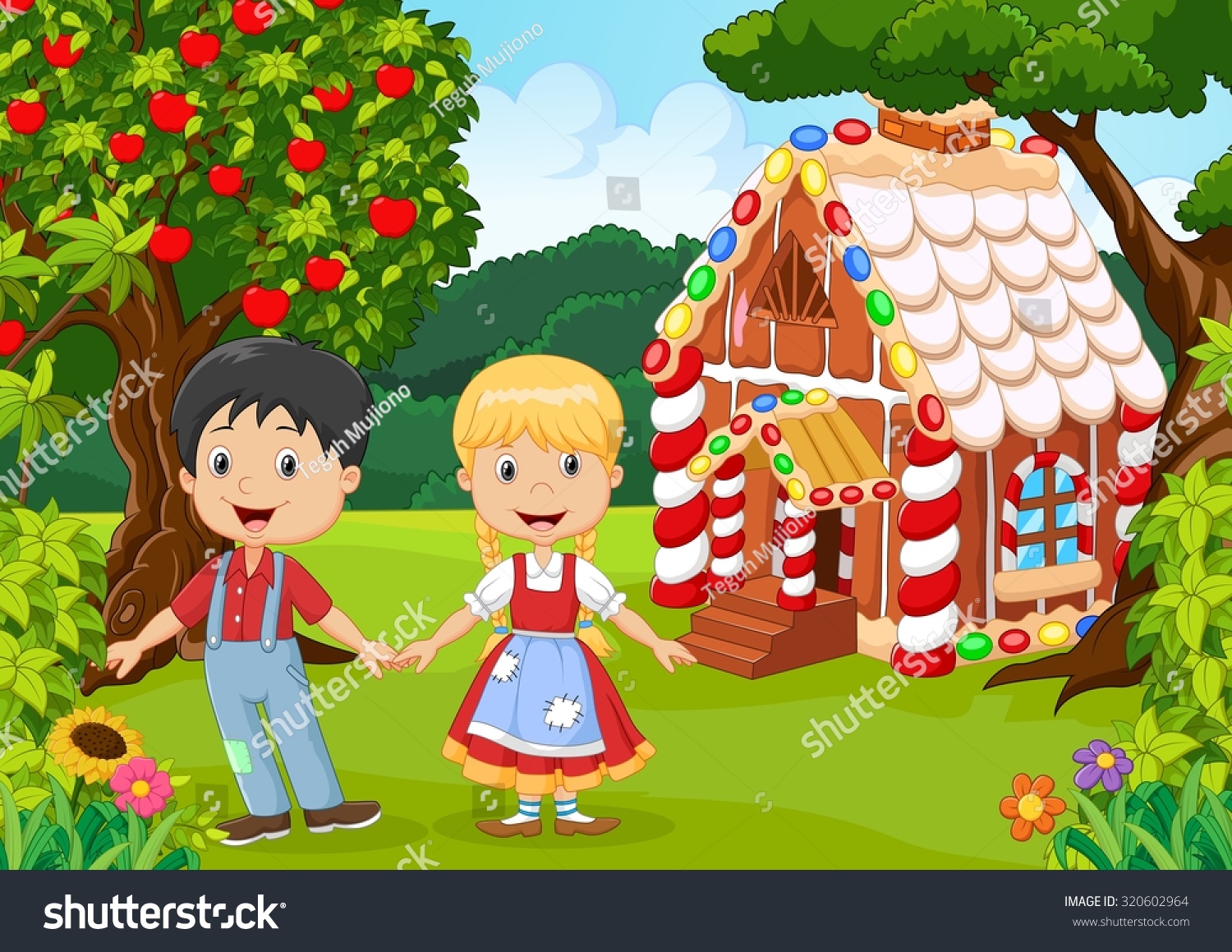 Classic Children Story Hansel Gretel Stock Vector 320602964 - Shutterstock