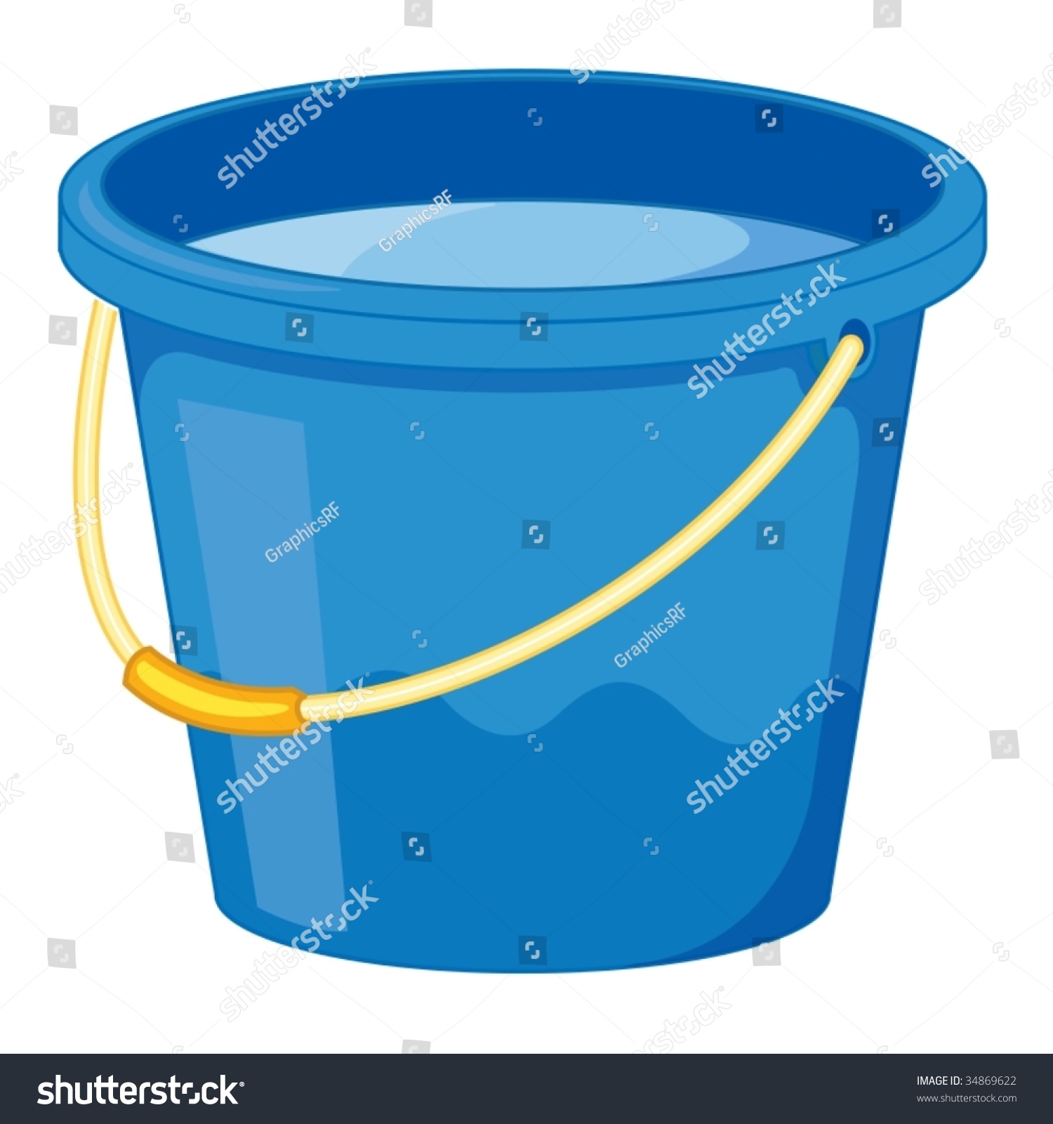 Clipart Style Cartoon Of A Bucket Stock Vector Illustration 34869622 Shutterstock