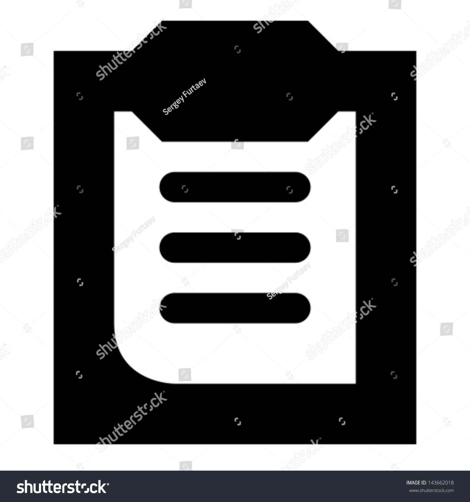 Clipboard Icon Stock Vector Illustration 143662018 : Shutterstock