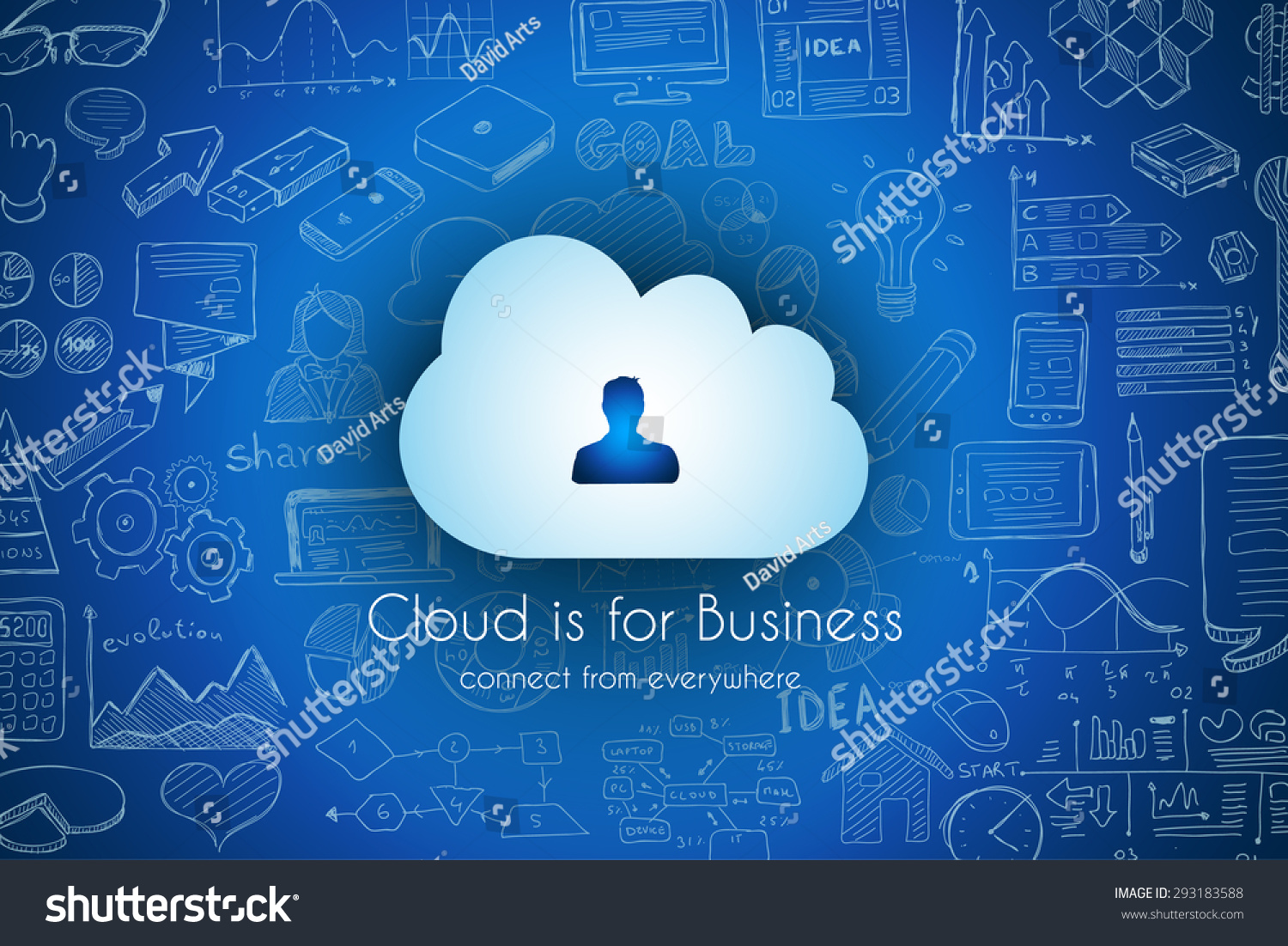 Cloud Computing Concept Infographics Sketch Set Stock Vector 293183588 Shutterstock