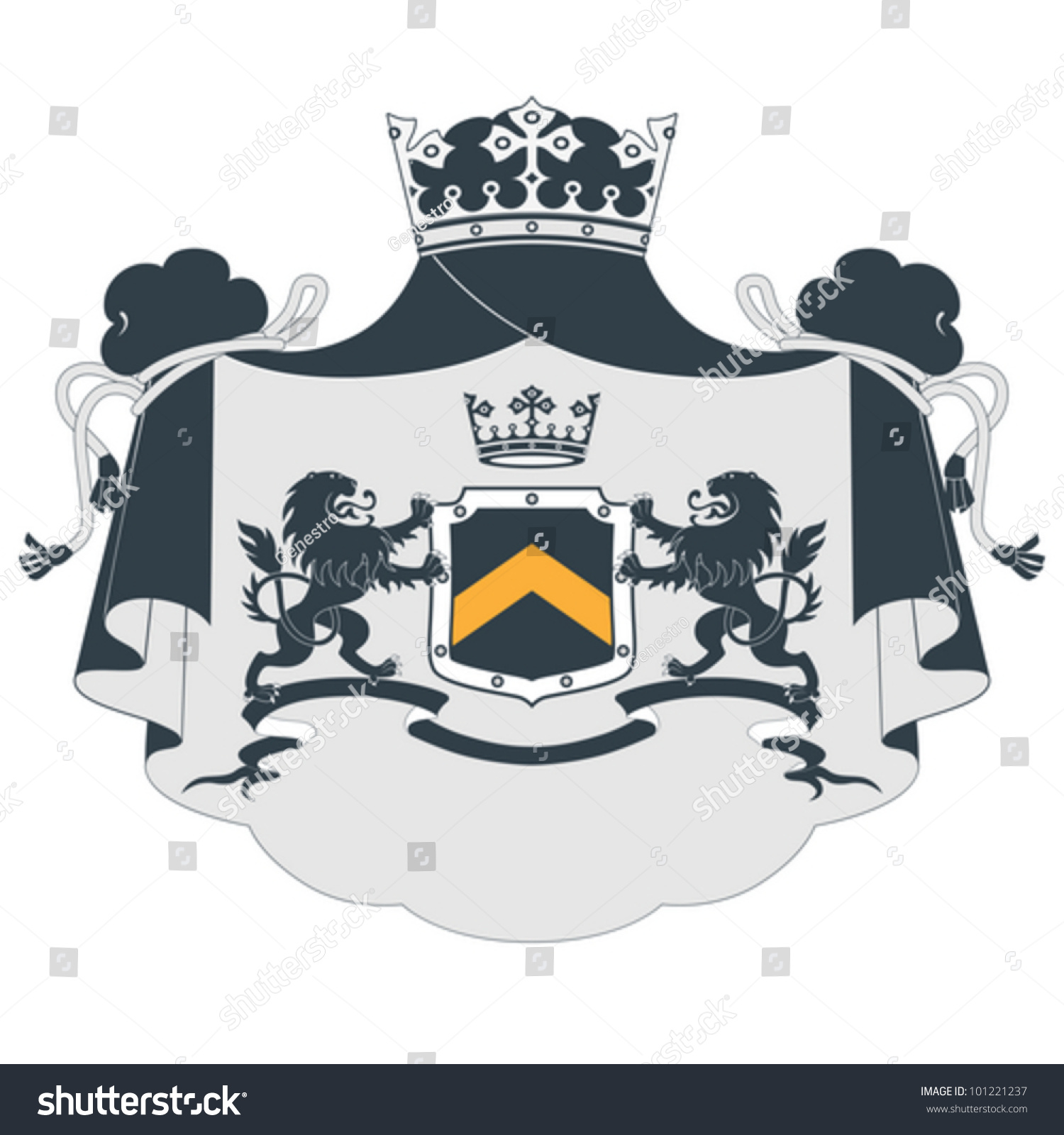 Coat Arms Isolated On White Background Stock Vector 101221237