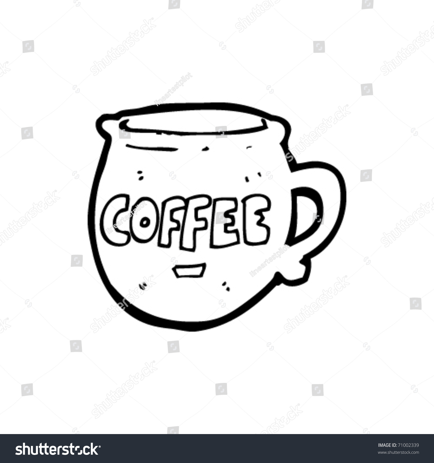 Coffee Cup Cartoon Stock Vector 71002339 - Shutterstock